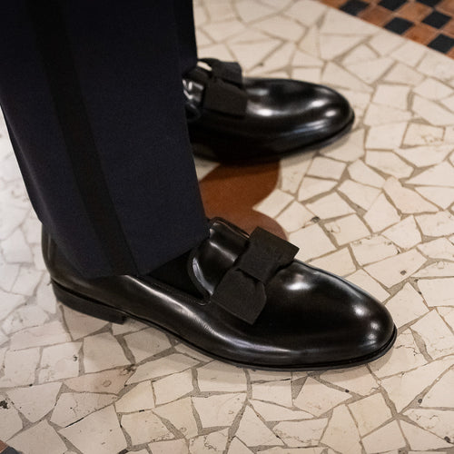 Opera Pump men's leather shoes with a tux Fabio Attanasio for Velasca