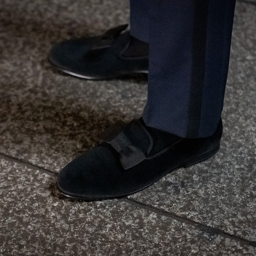 Opera Pump men's velvet shoes Fabio Attanasio for Velasca