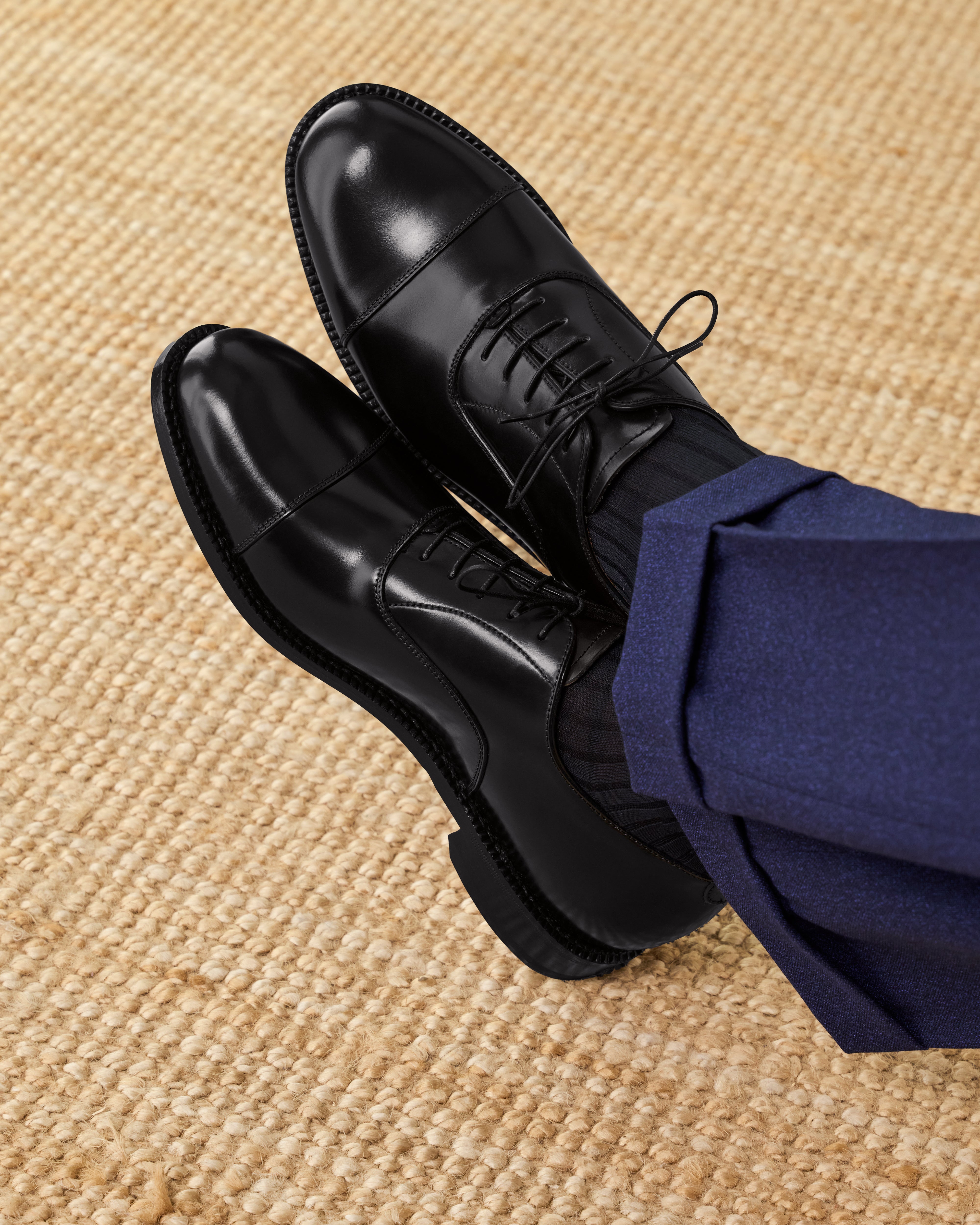 Velasca | Men's black Oxfords in cordovan leather
