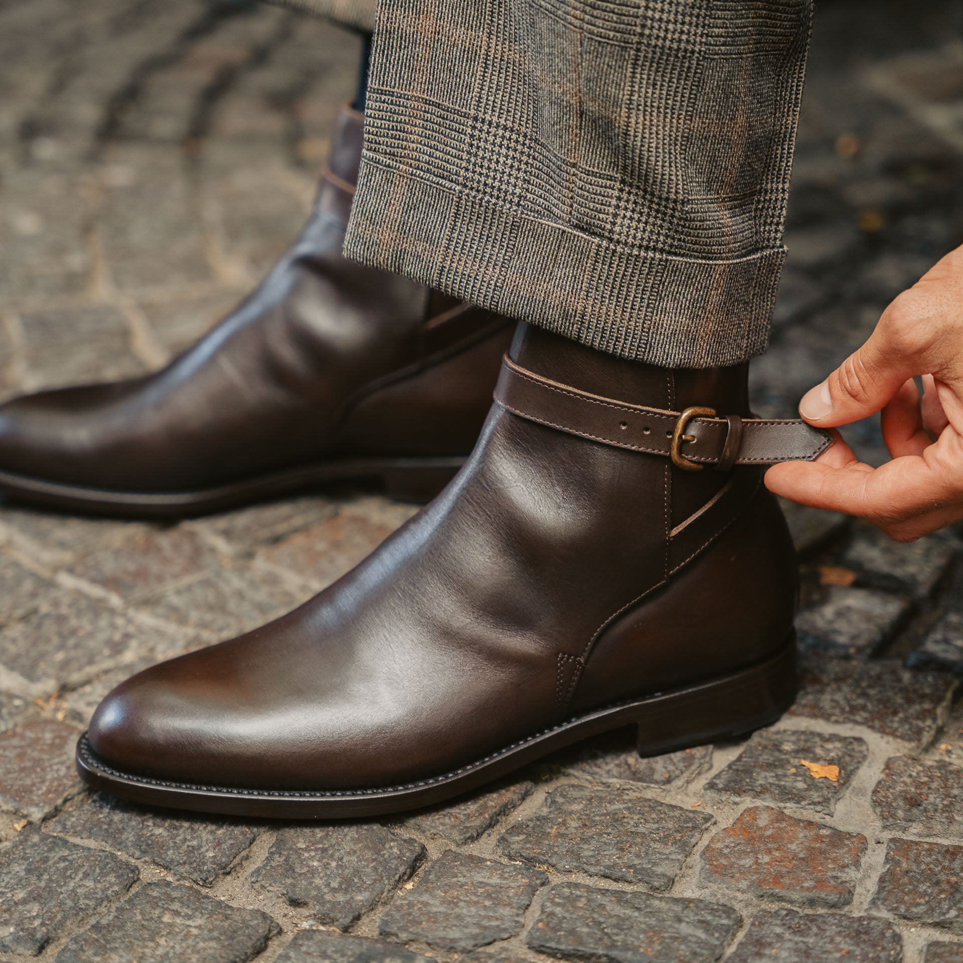 Stivali Balmoral Uomo In Pelle Marrone Fatti A Mano – Punta Cap-toe, Allacciatura, Suola Pelle, Made In Pakistan - 5