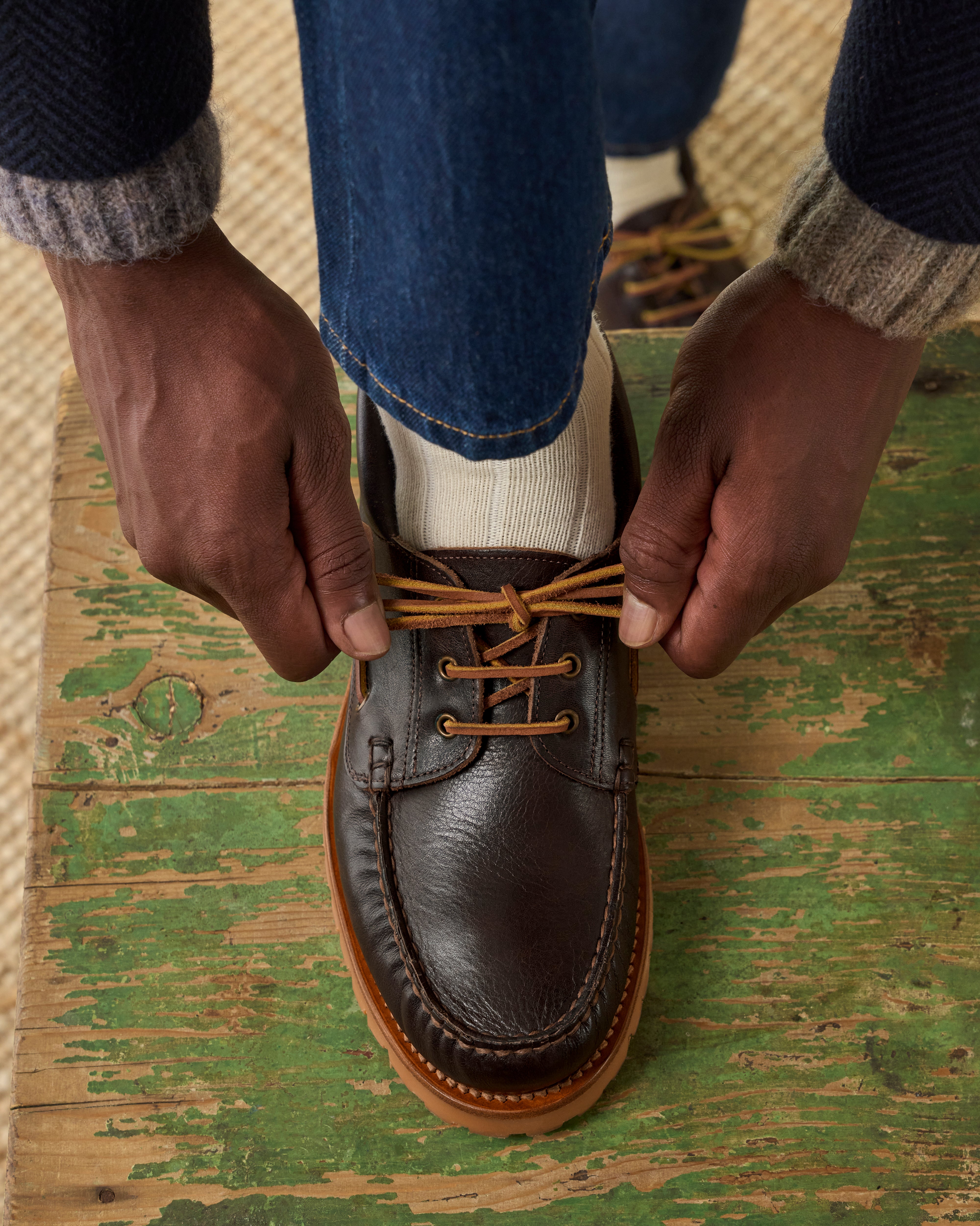 Men's boat shoes with a Vibram rubber sole Velasca