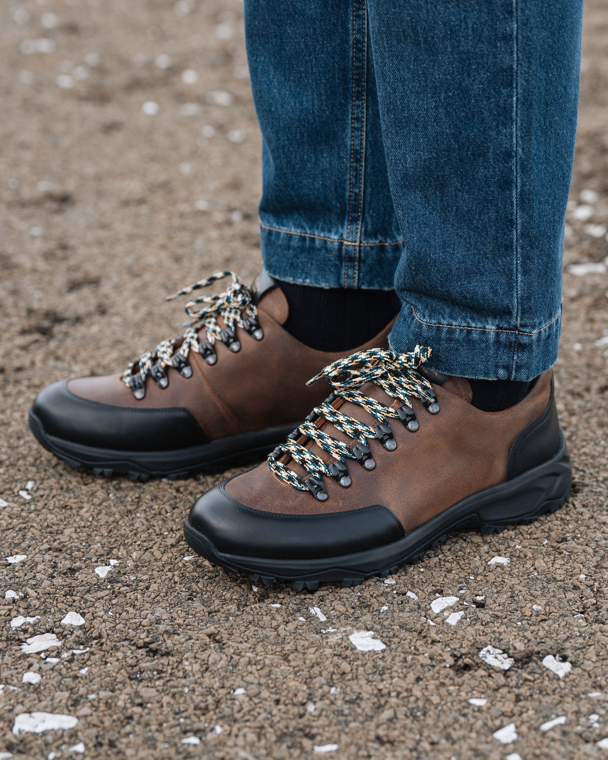 Leather Low Top Hiking Boot Low-cut Greased Suede Leather Hiking