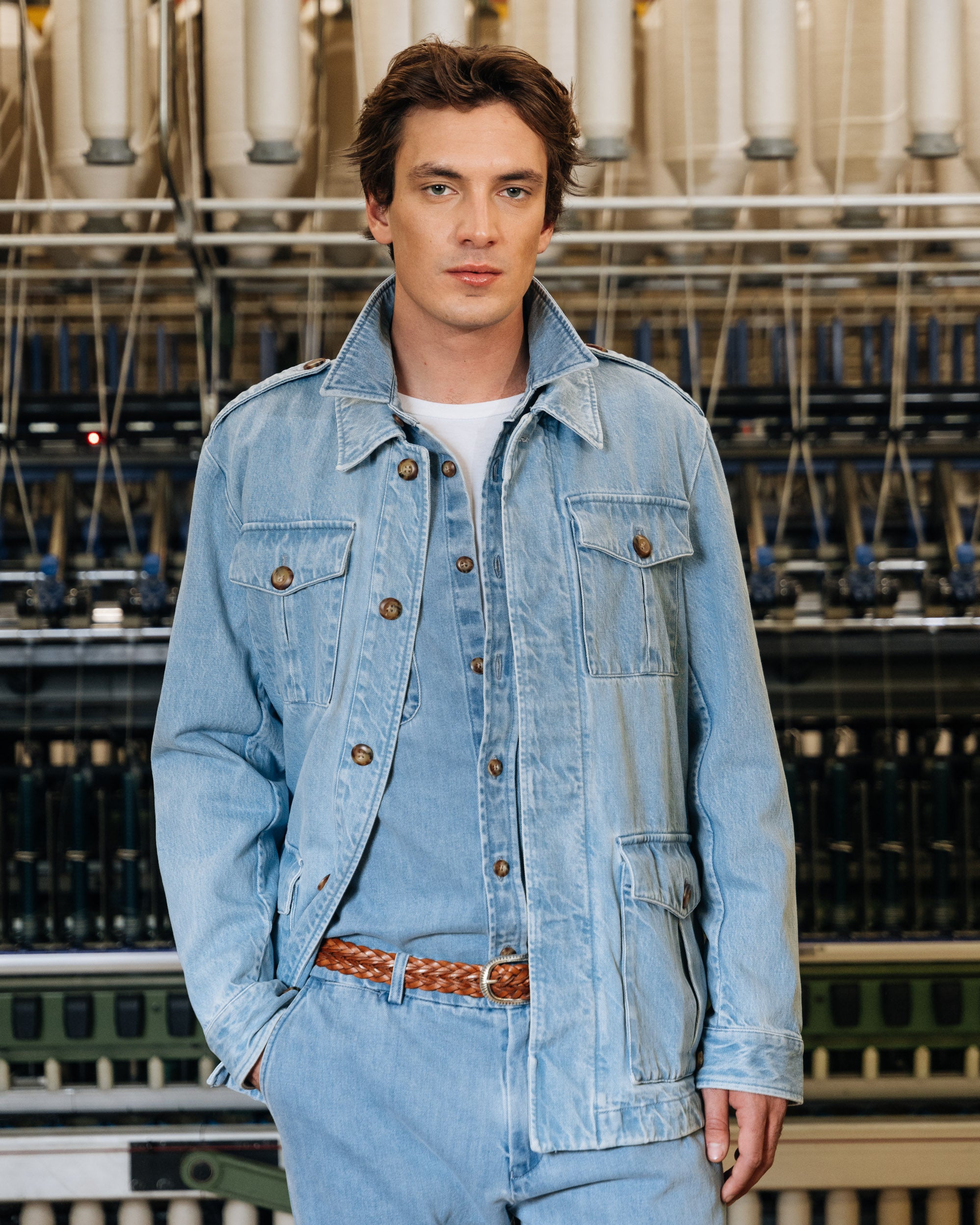Light wash Candiani denim jacket, Made in Italy | Velasca