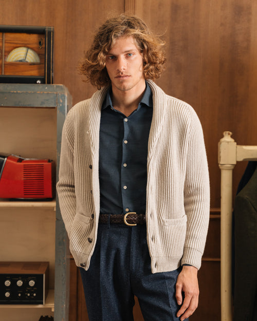 100% wool jacket, shawl collar. Made in Italy | Velasca