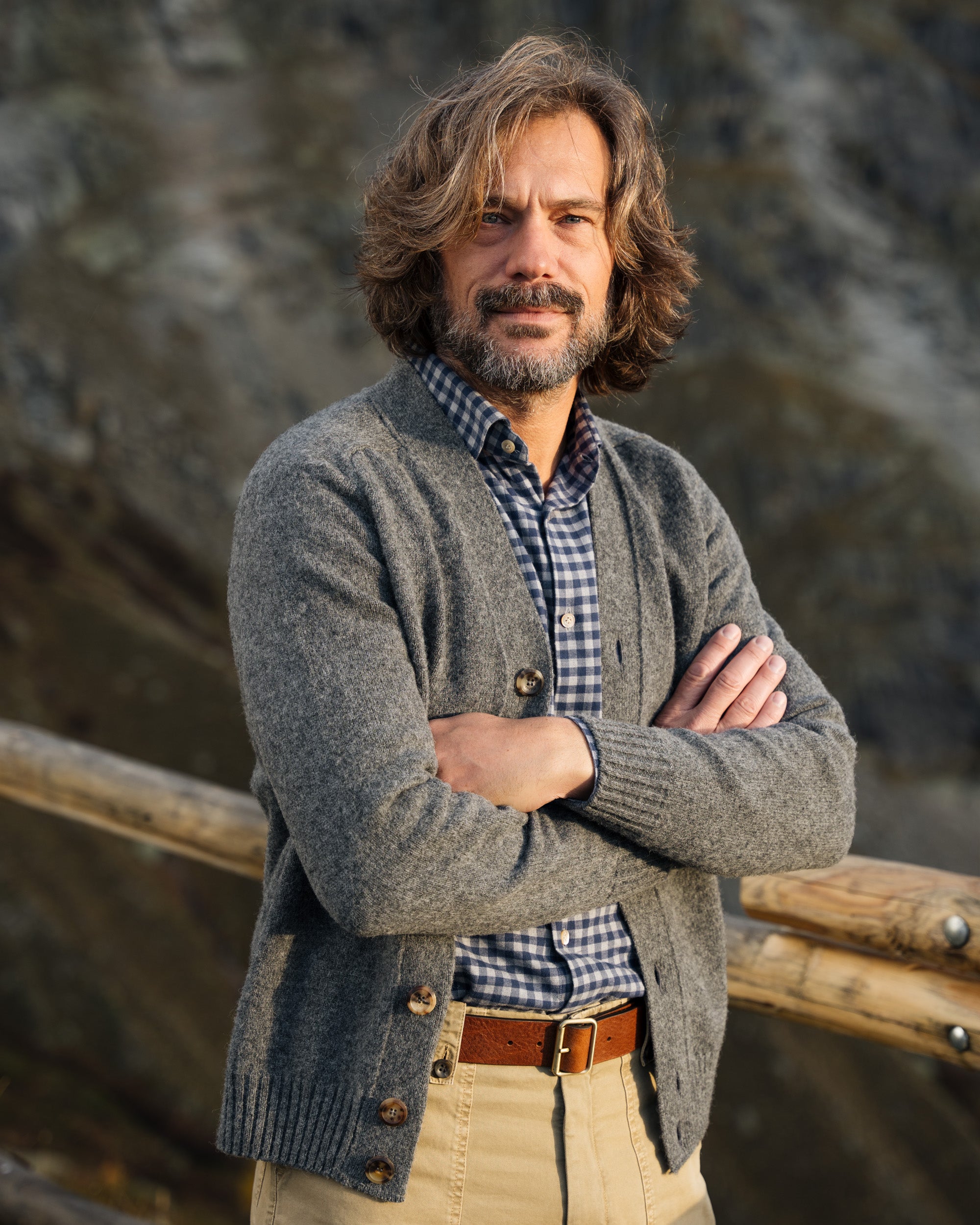 Grey 100% Shetland wool sweater, Made in Italy | Velasca
