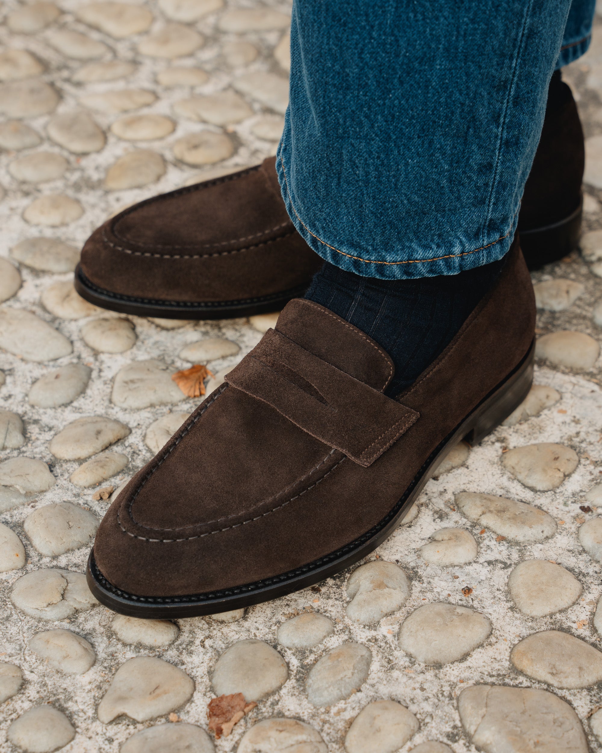 Skolyx Penny Loafer Dark Brown Suede | Skolyx
