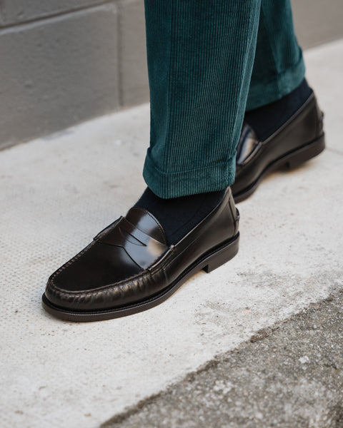 Velasca | Dark brown leather loafers, 100% Made in Italy