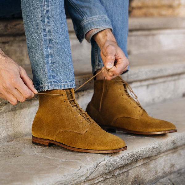 Men's summer suede lace-up boots | Velasca