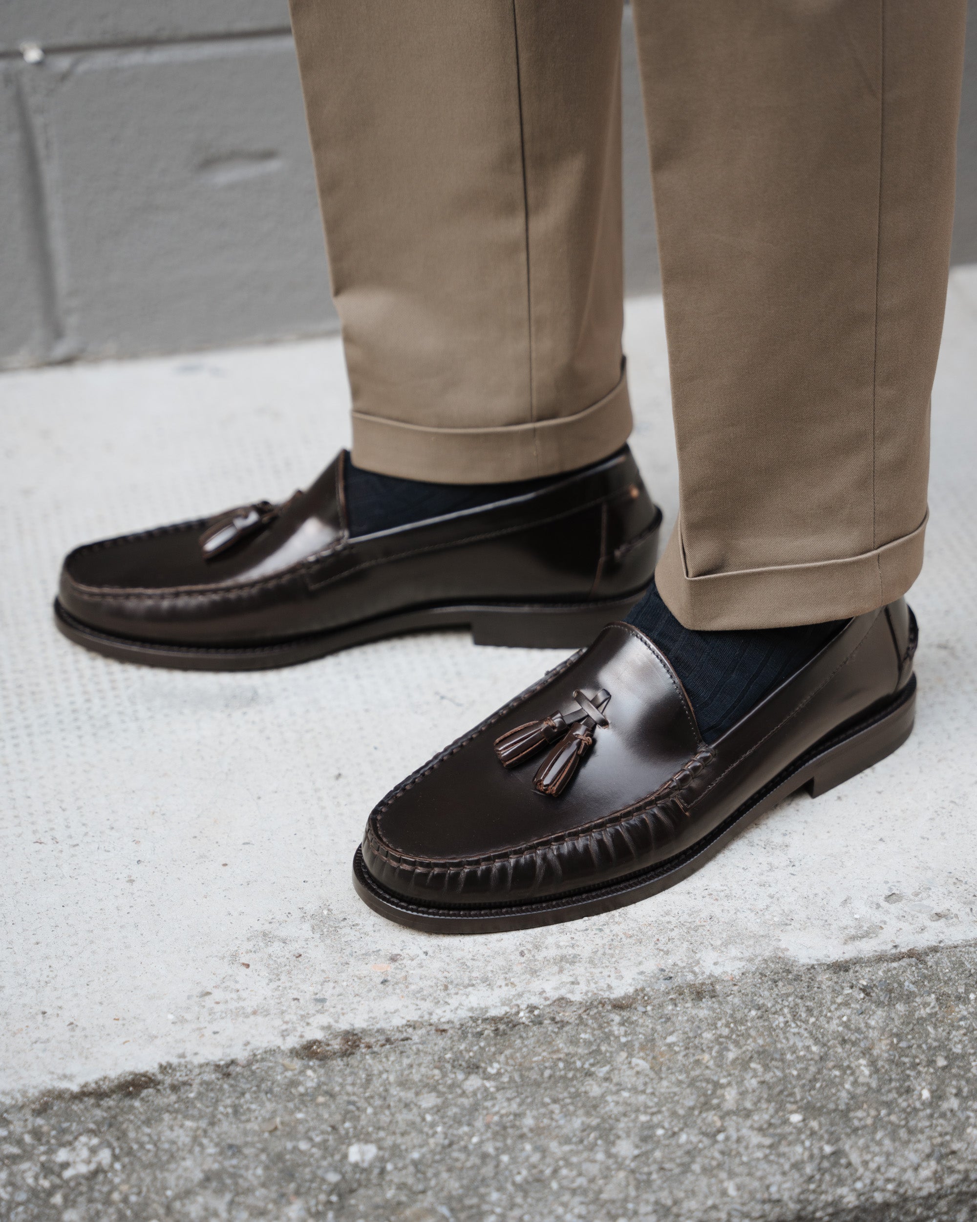 Velasca | Brown leather tasseled loafers. Made in Italy