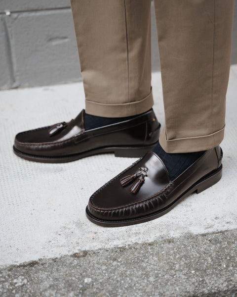 Velasca | Brown leather tasseled loafers. Made in Italy display picture 2