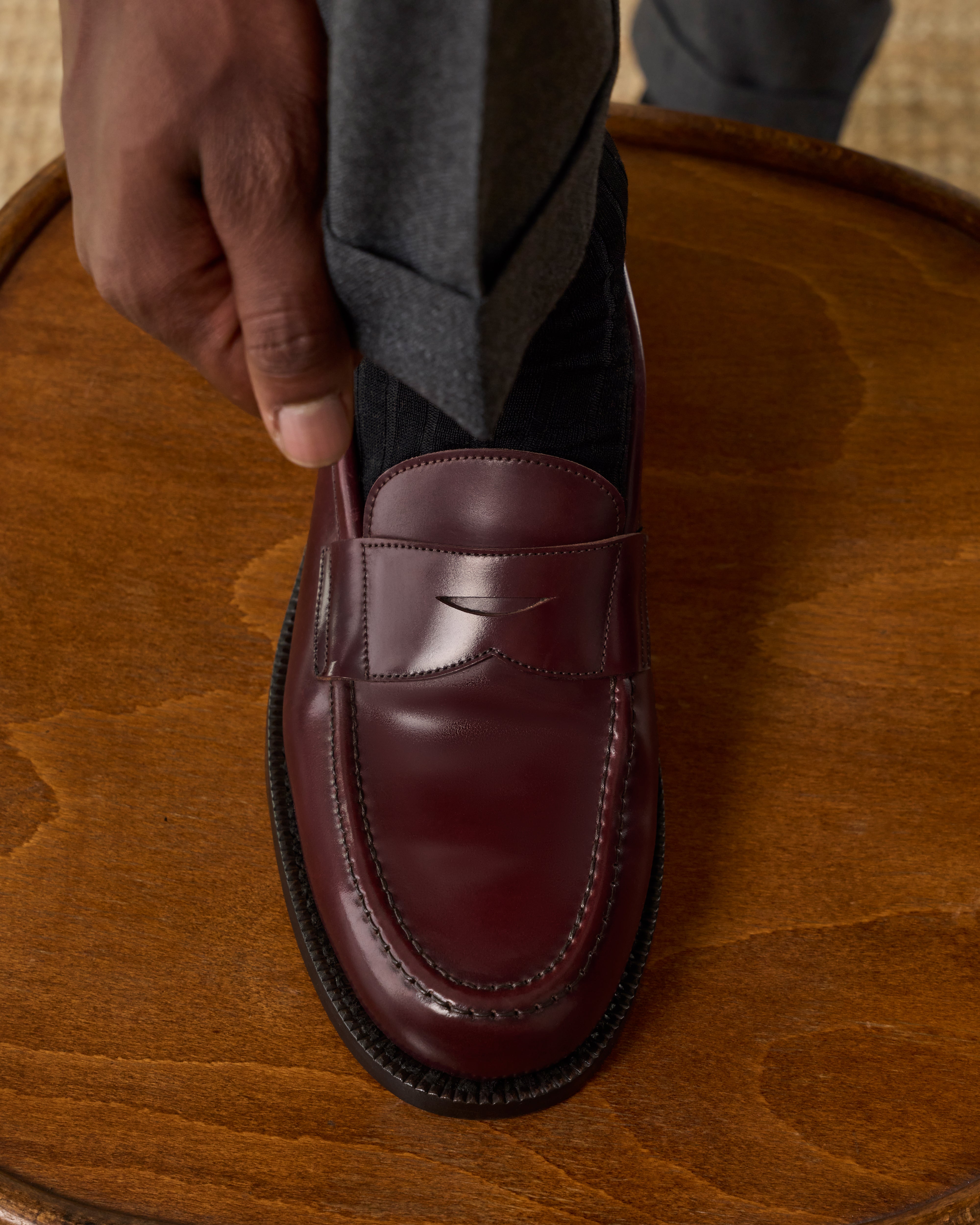Vero Cuoio Wall & Water Italian Leather Burgundy Loafers Burgundy  main image 3