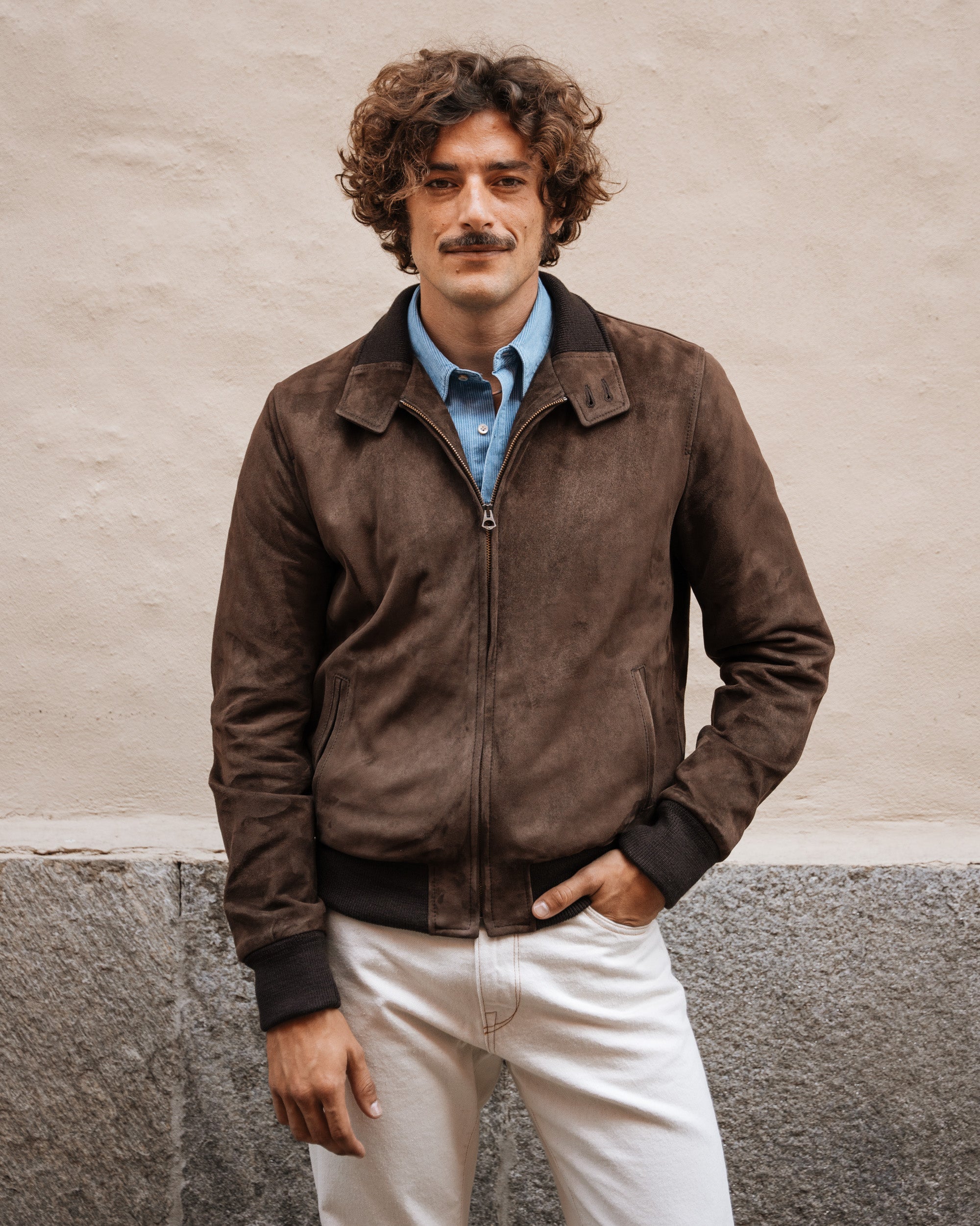 W mastrotto suède leather jacket OVY Ascension Grey Suede Jacket – Maceoo
