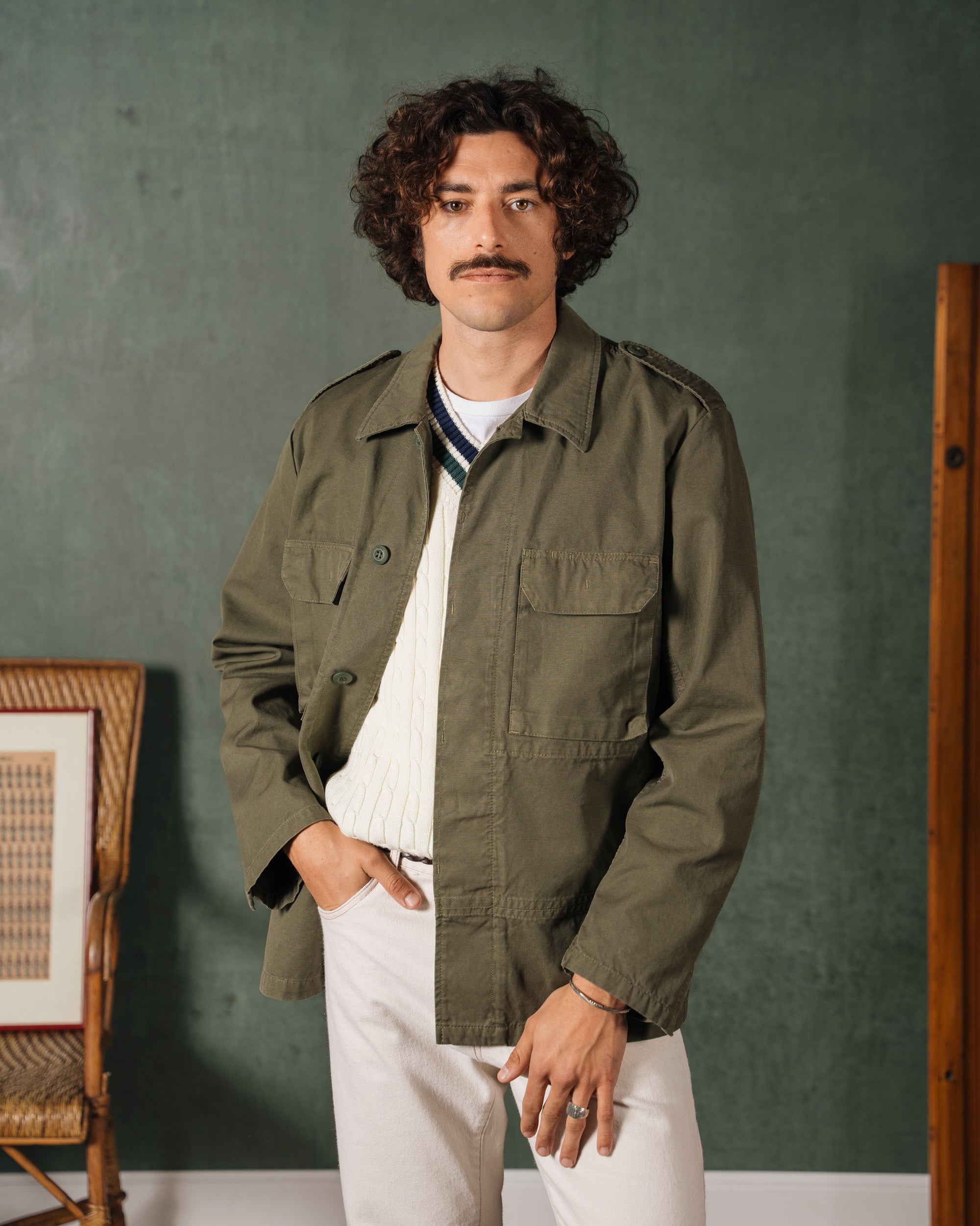ジャケット・アウター Mout ReconTactical Field Shirts Jacket Green cotton field jacket for men, Made in Italy | Velasca