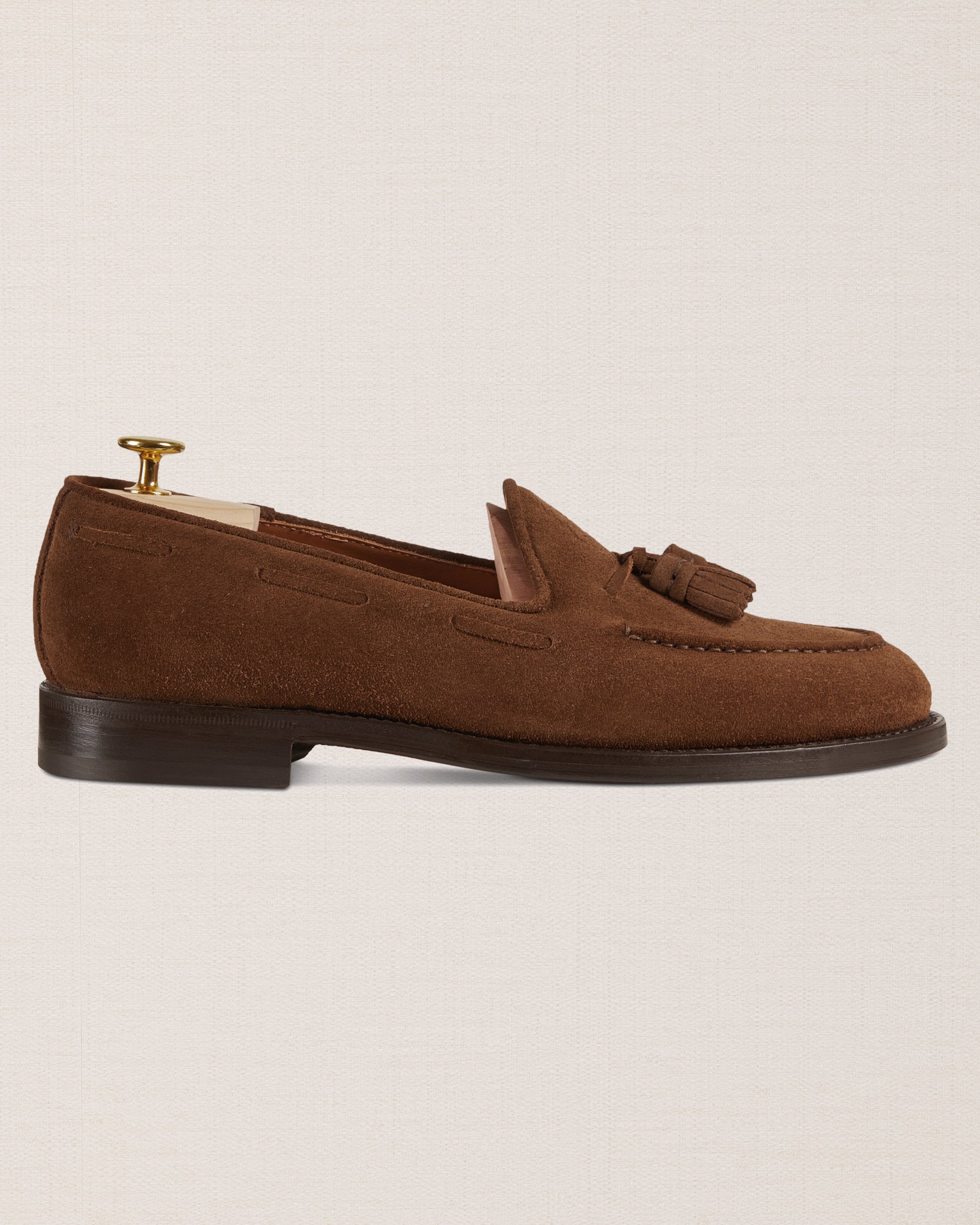 SAKS Fifth Avenue Men\'s Loafer Suede Leather Tassel  Brown Size 10 Men main image 4