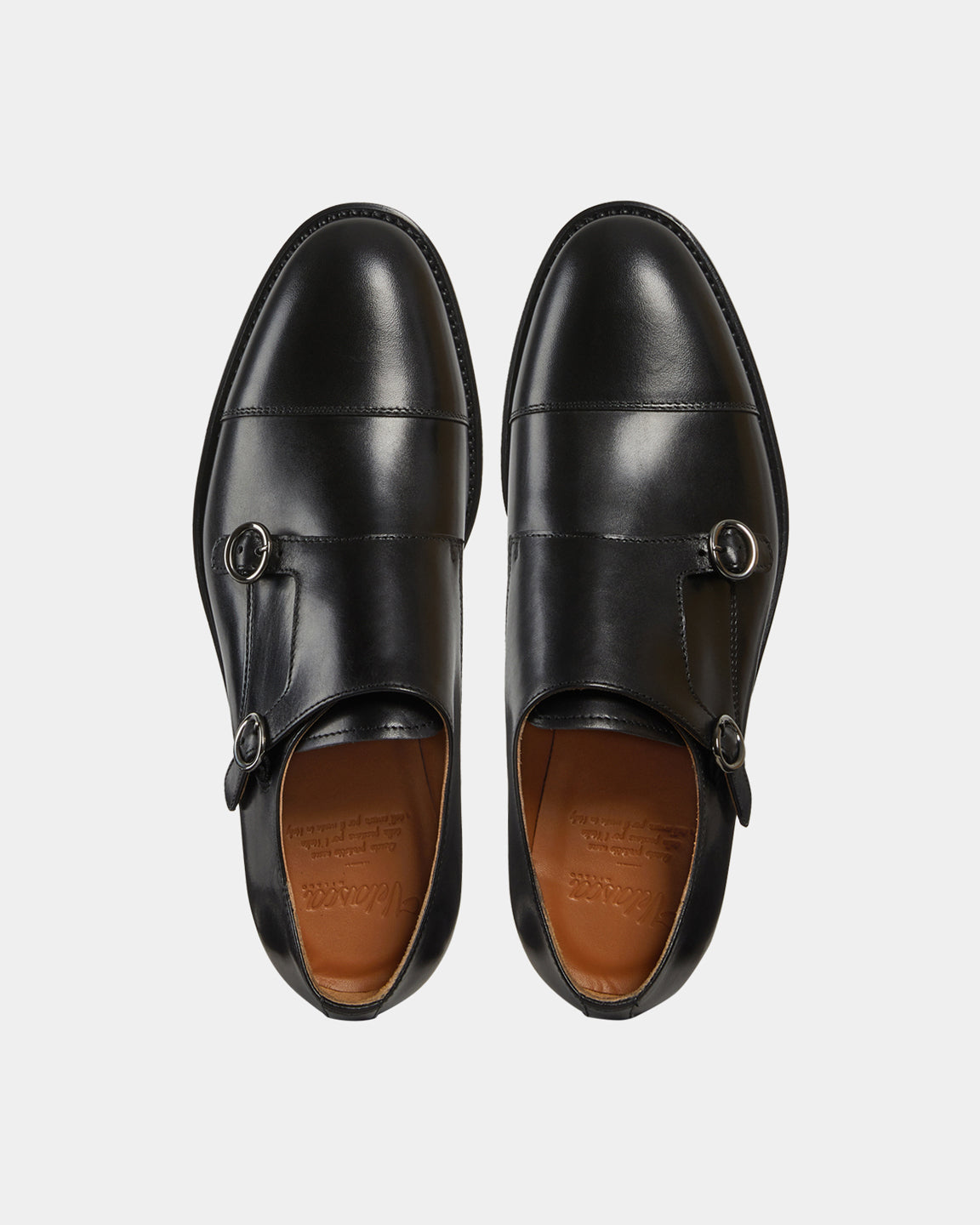 Men's classic leather Double Monk Strap shoes | Velasca