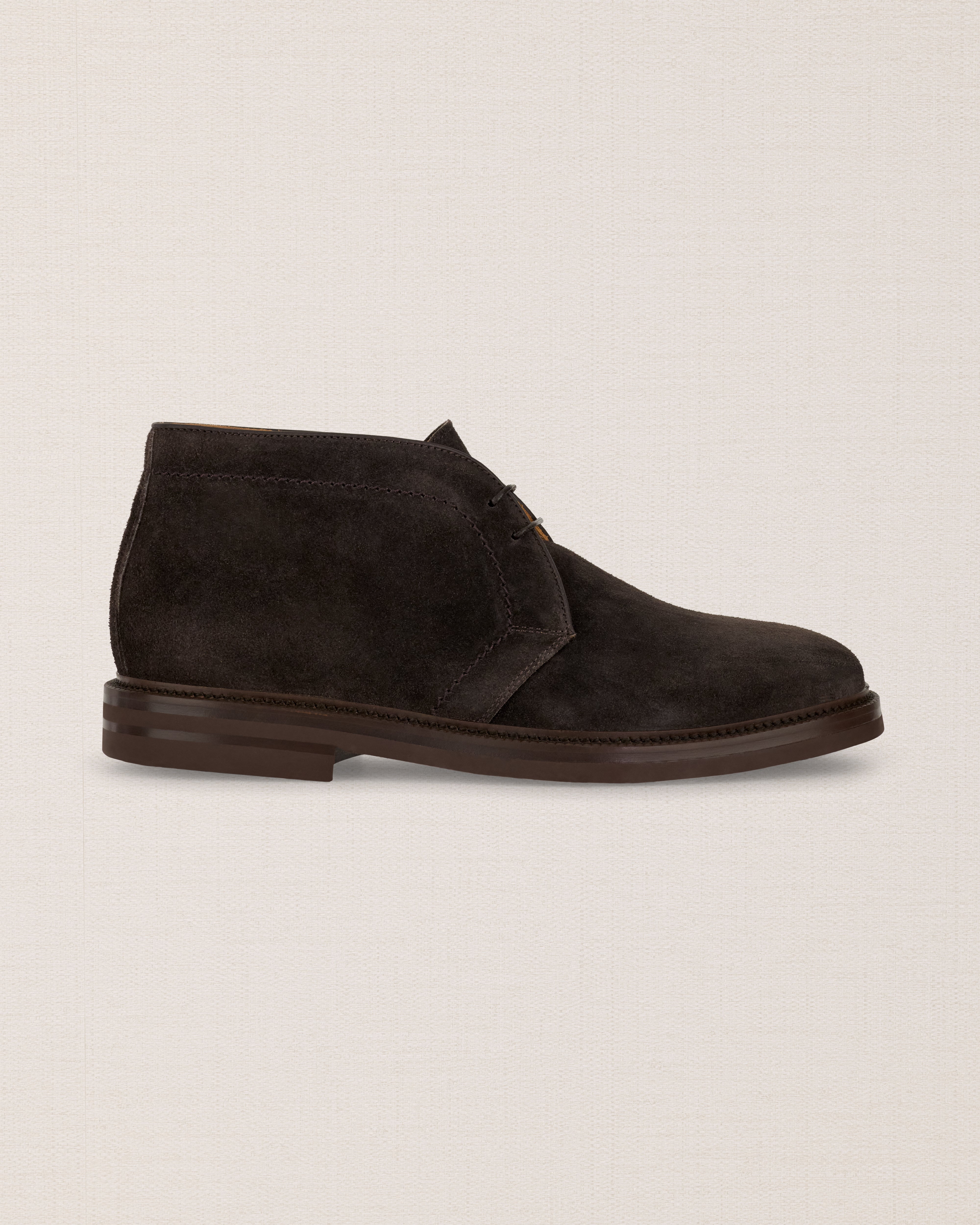 Men's dark brown suede desert boot | Velasca