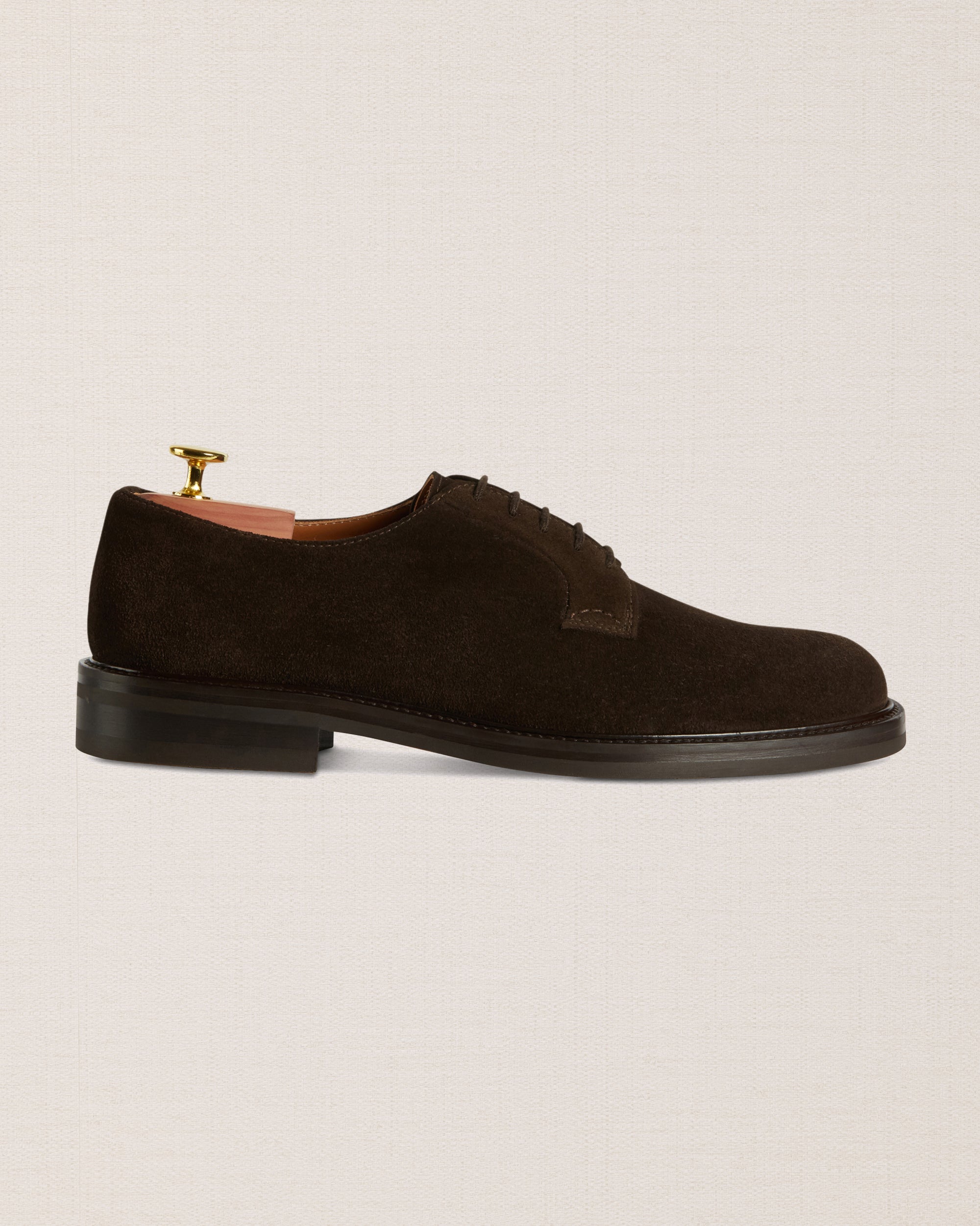 Lucan Fashion Brown Black Leather Suede Derby Shoes Made in Italy - Men’s EU 42 Joseph Cheaney & Sons | The Derby, also called a Gibson  main image 2