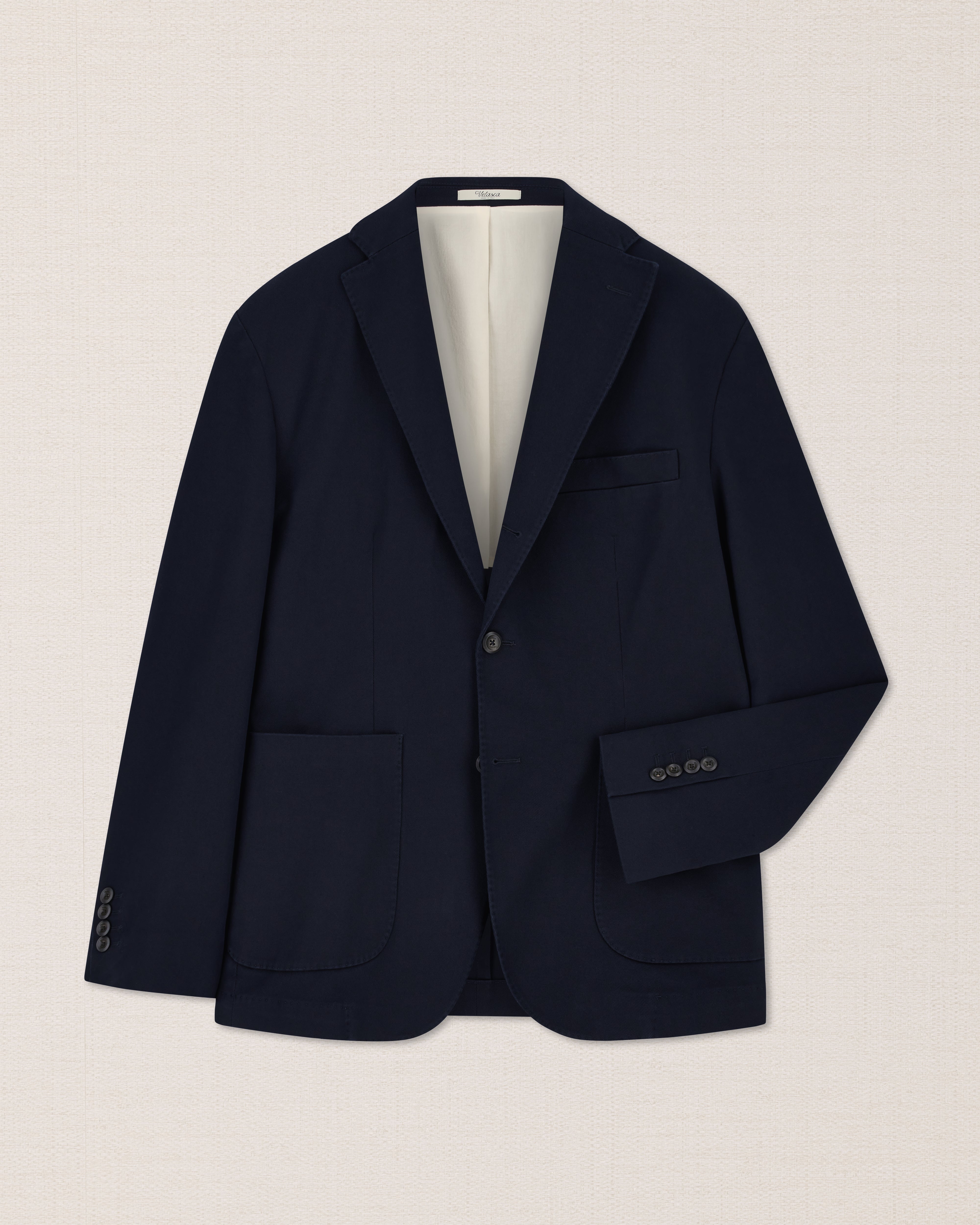 極美品✨️　SACCO　CANONICO　テーラード　GIACCA　ITALY Blue cotton unstructured blazer, Made in Italy | Velasca