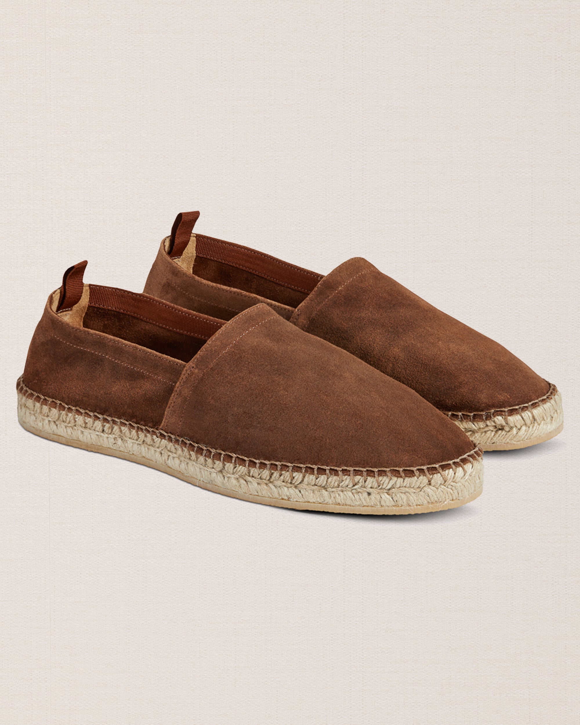 Espadrilles for men in tobacco brown suede leather Velasca