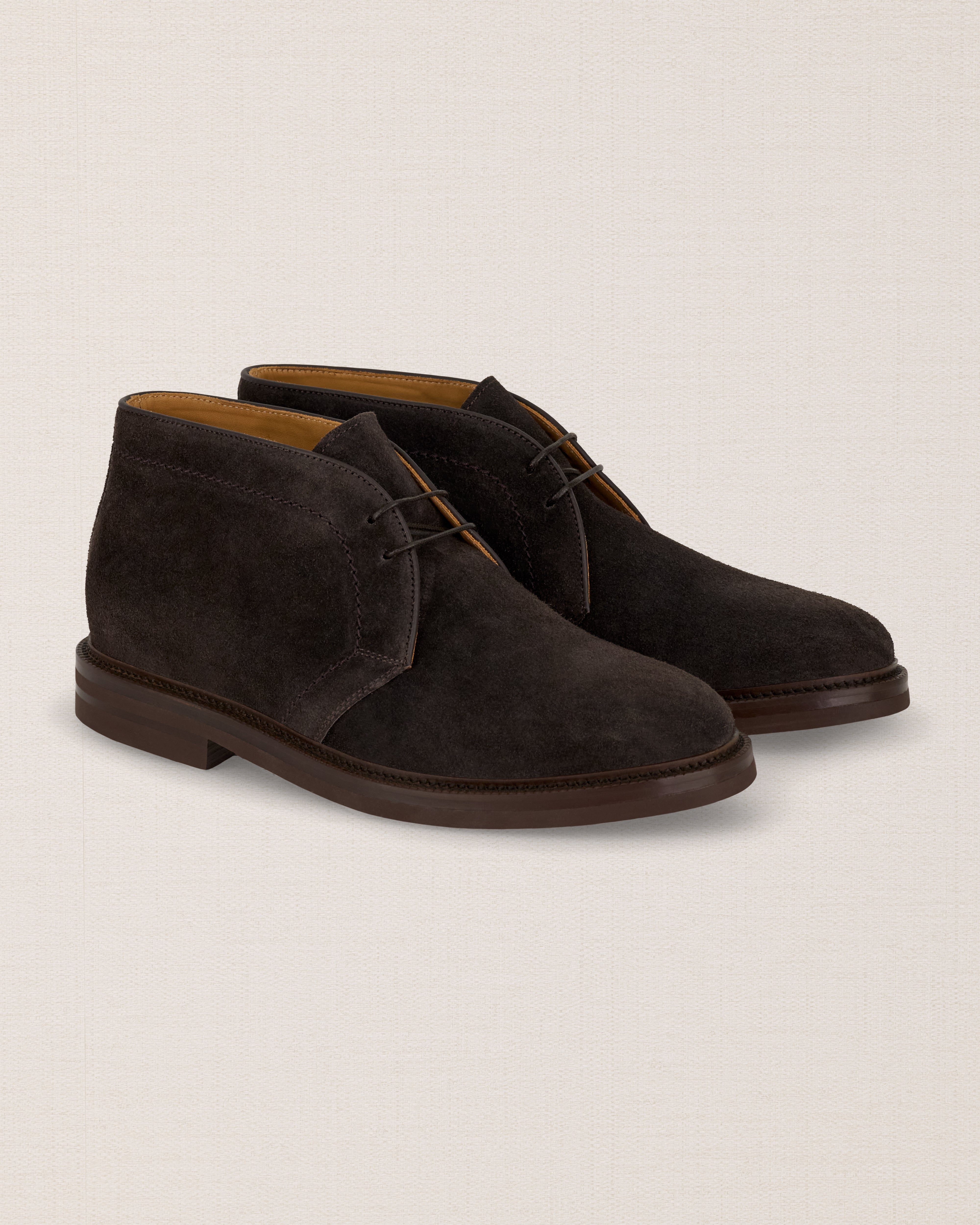 Men's dark brown suede desert boot | Velasca