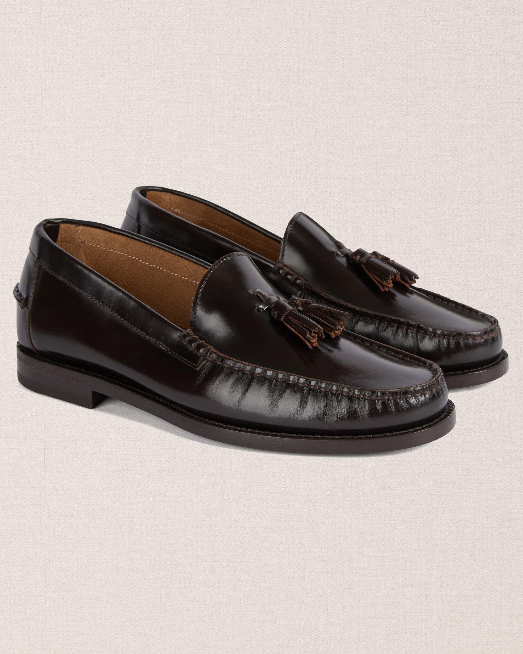 Velasca | Brown leather tasseled loafers. Made in Italy