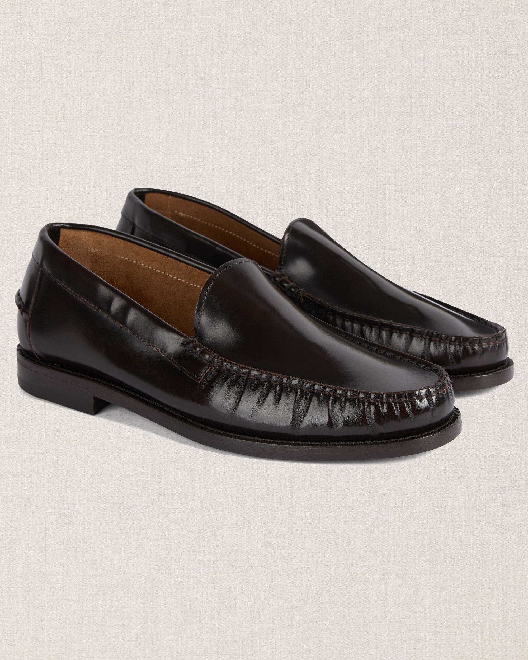 Velasca Milano Dark Brown Leather Loafers Men\'s Size 9 US / 42 Shoes Slip On Velasca | Dark brown leather classic loafers. Made in Italy main image 4