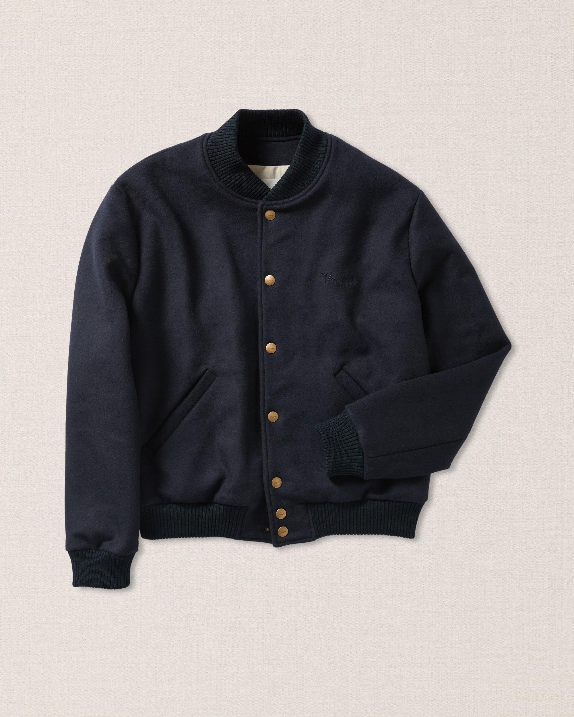 Dark blue wool bomber jacket for men, Made in Italy | Velasca