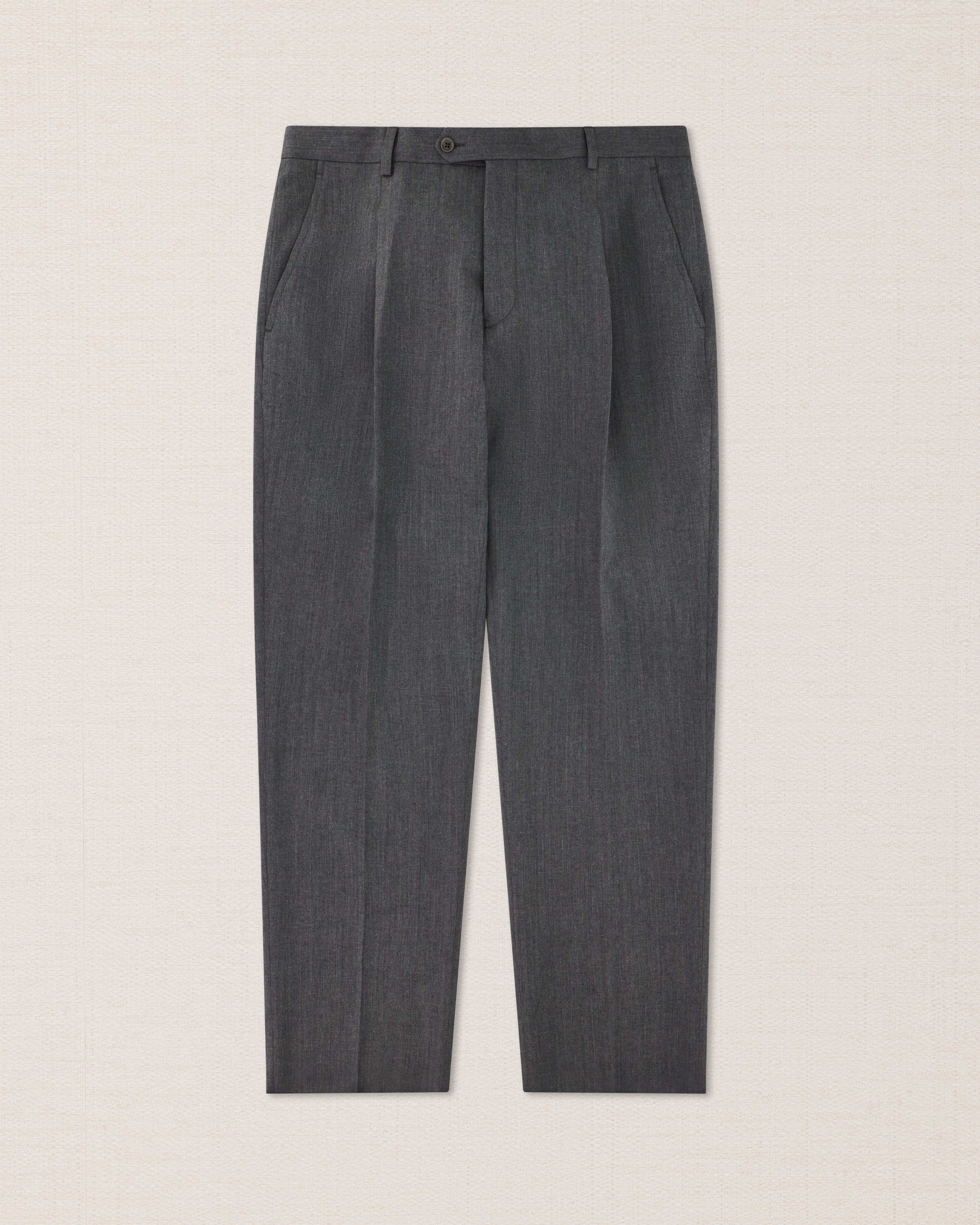 Men's grey cotton and wool trousers Made in Italy | Velasca