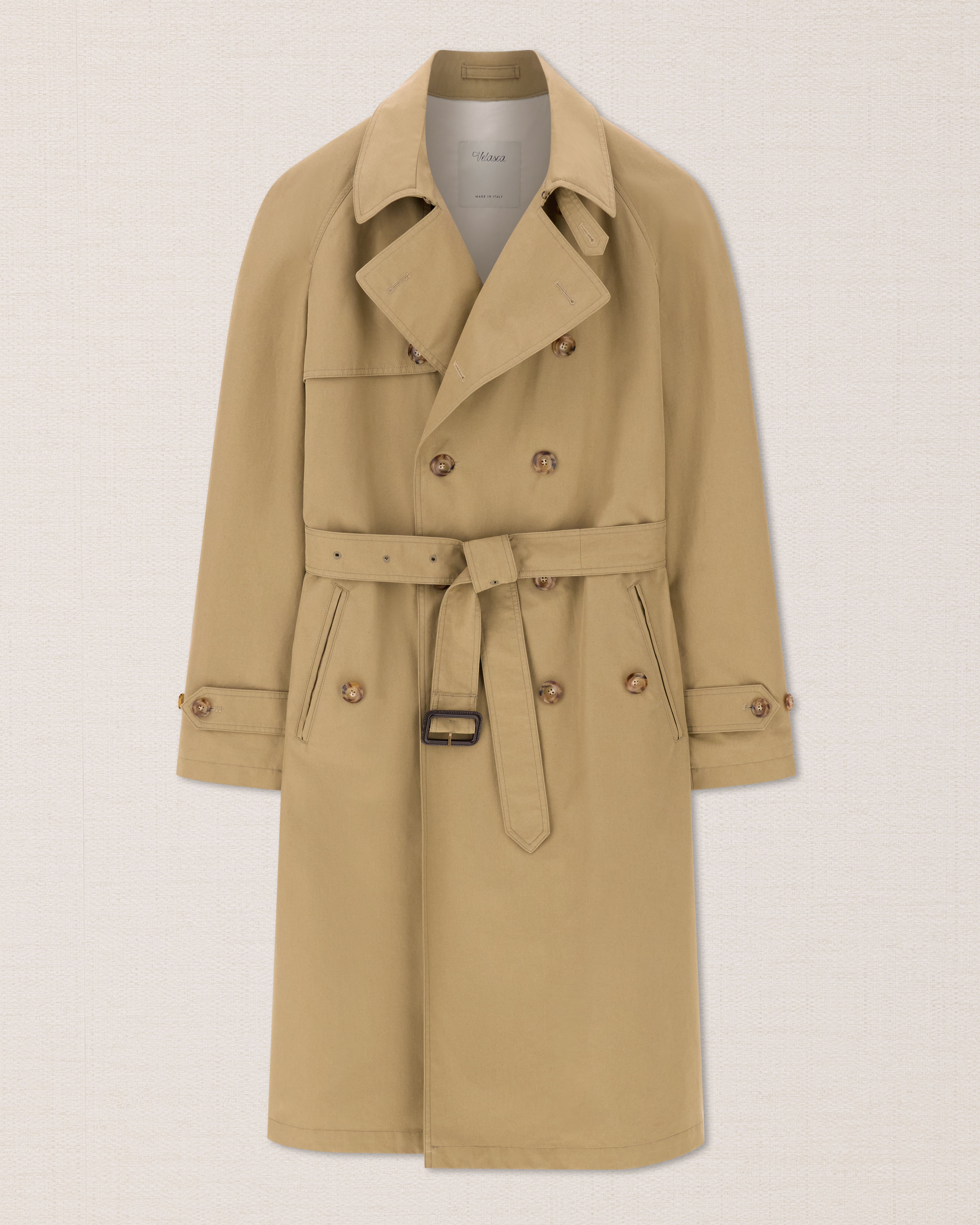 [希少]インテリム  GABARDINE TRENCH COAT GREEN GABARDINE WITH TEXTURE - KAOÂ