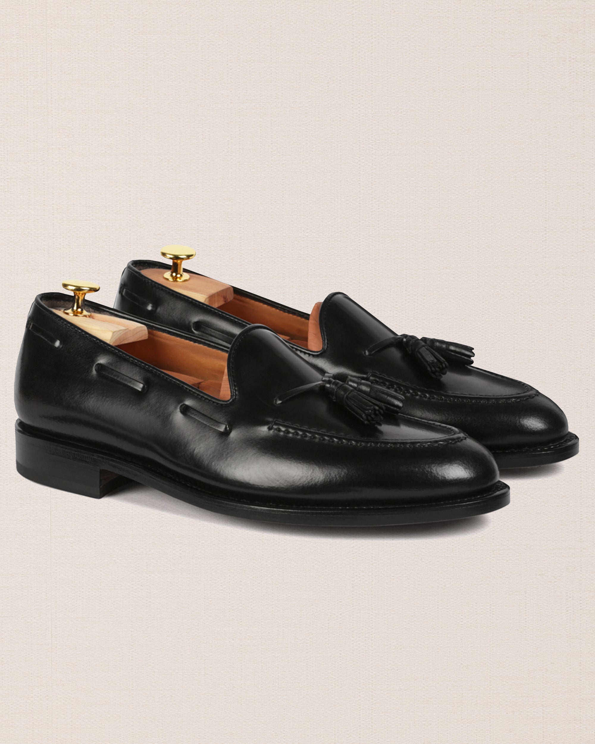 Via Dante Black Traditional Tassel Loafers Men\'s 1 Santoni Tassel loafer Andrea | LODENFREY main image 3