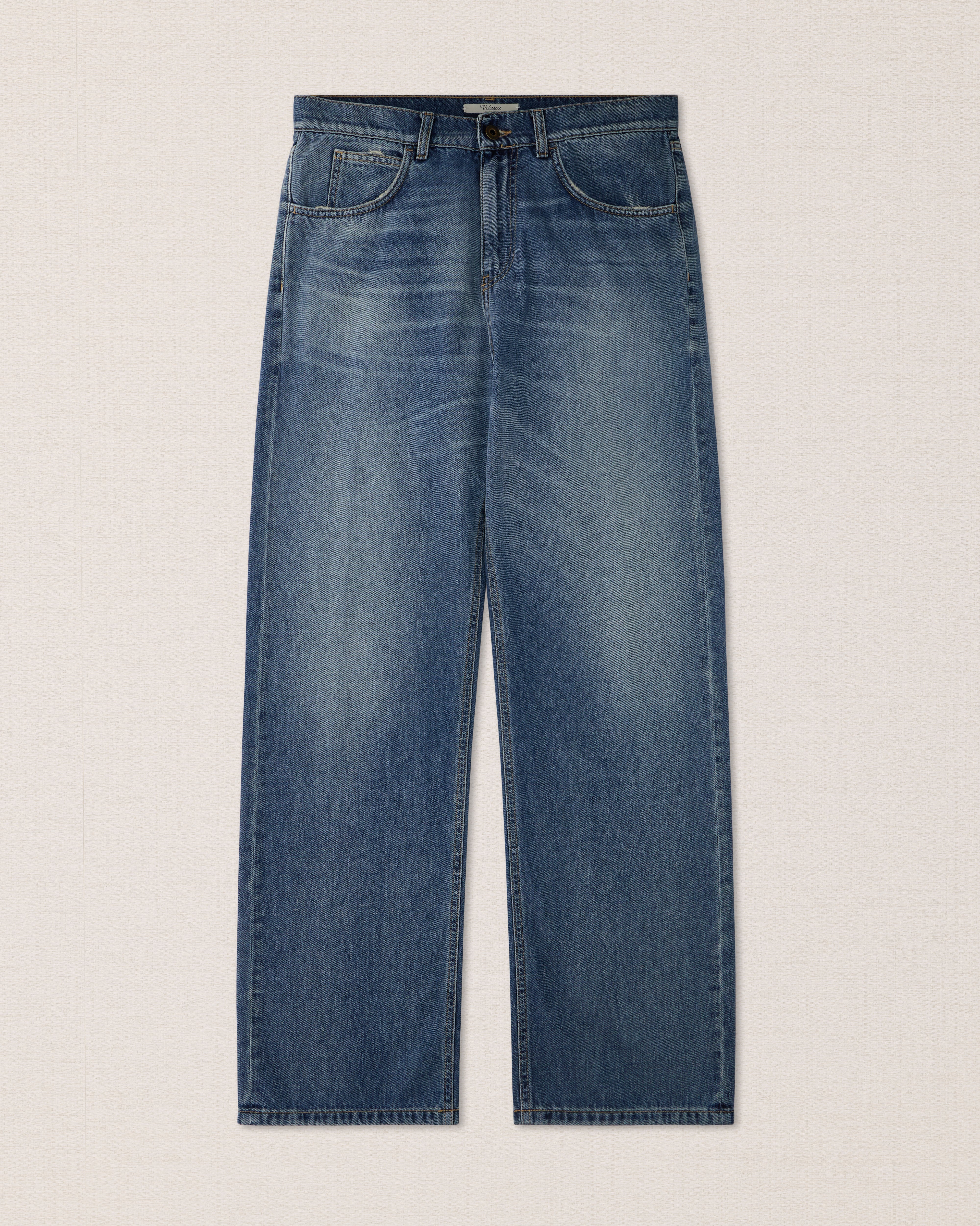 Wide-leg denim jeans for men, Made in Italy | Velasca