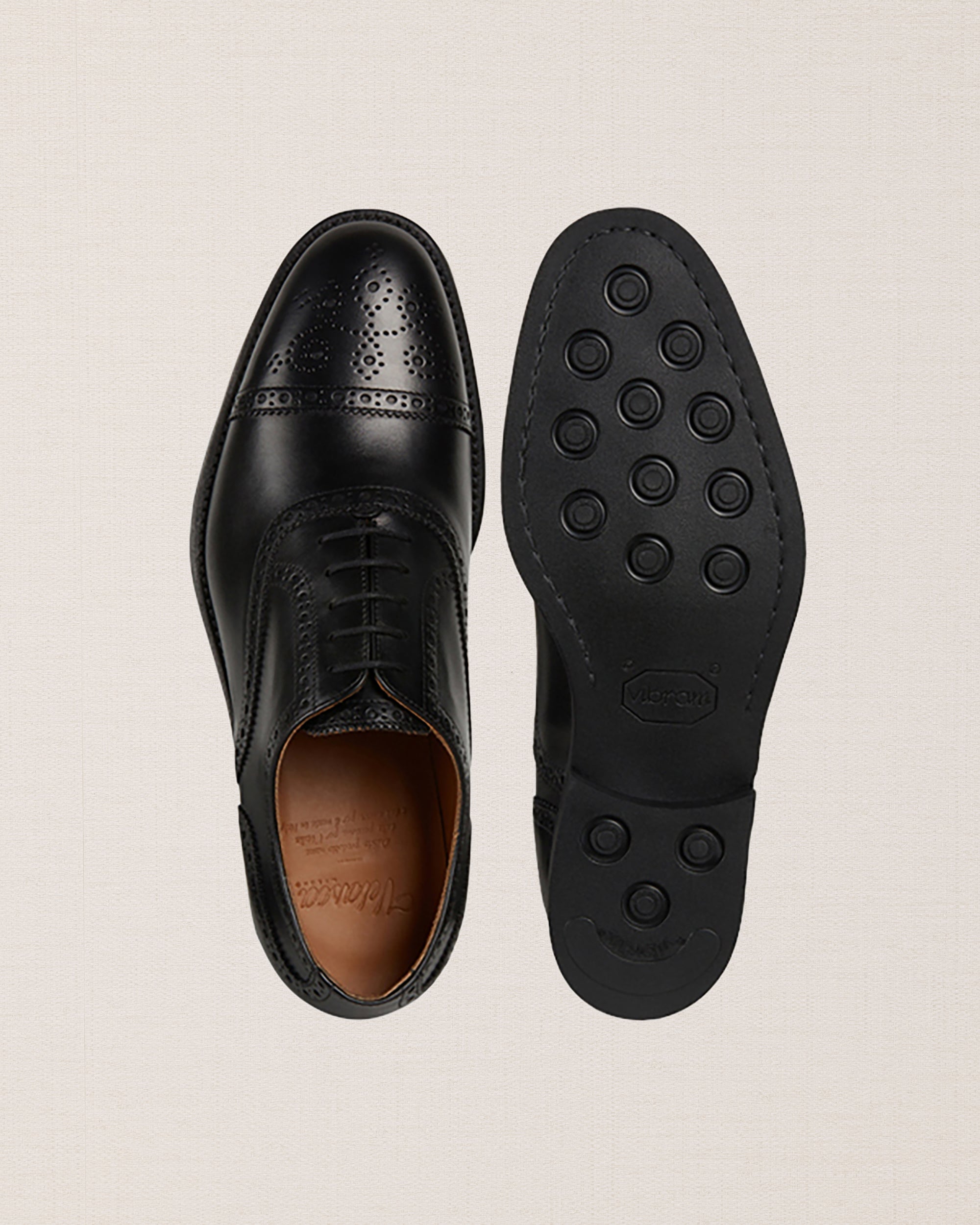 Men's black leather Oxford shoes Velasca