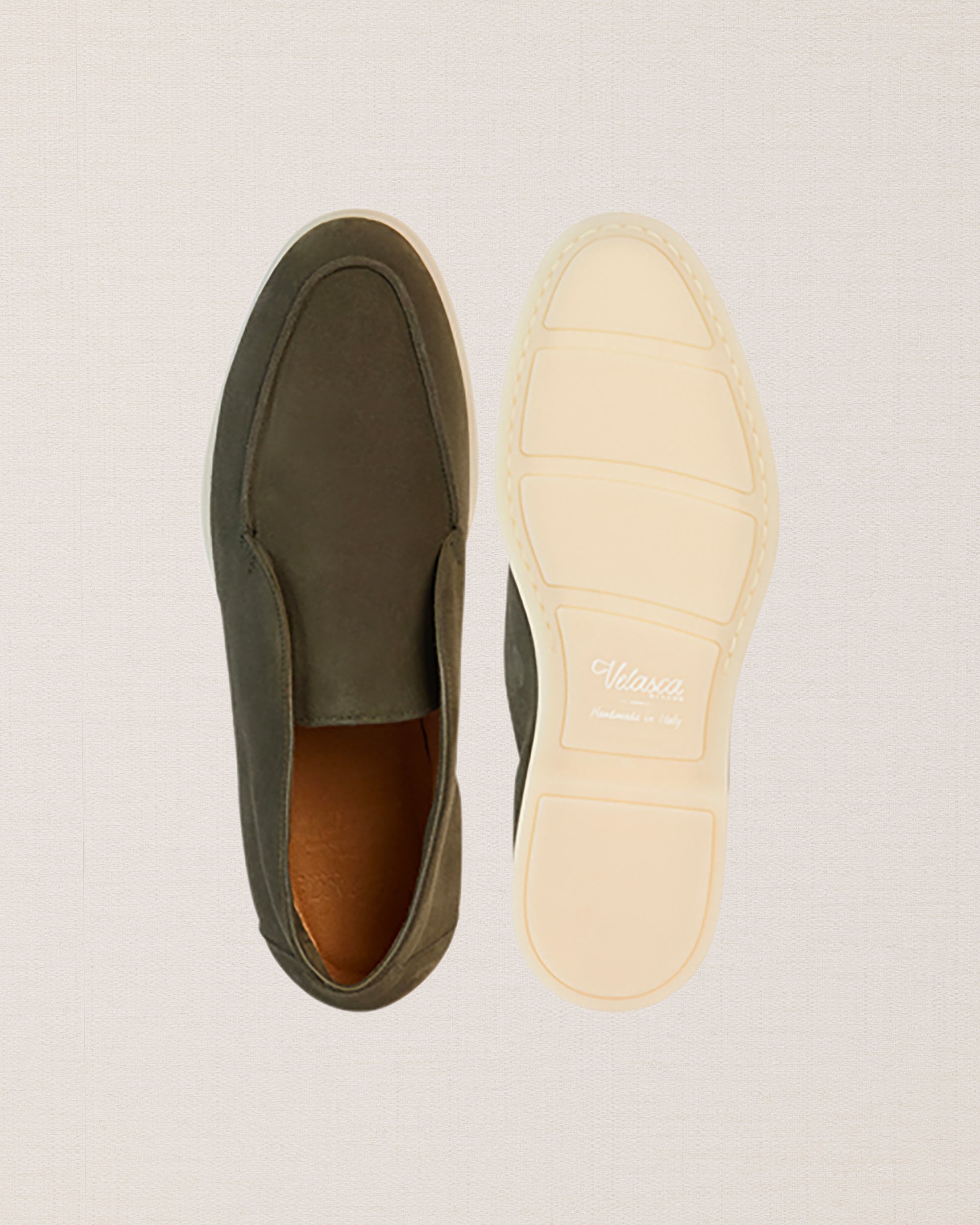 Velasca Canaja Handmade Italian Suede Leather Slip On Shoes Velasca | Dark brown laceless suede desert boots, handcrafted main image 4