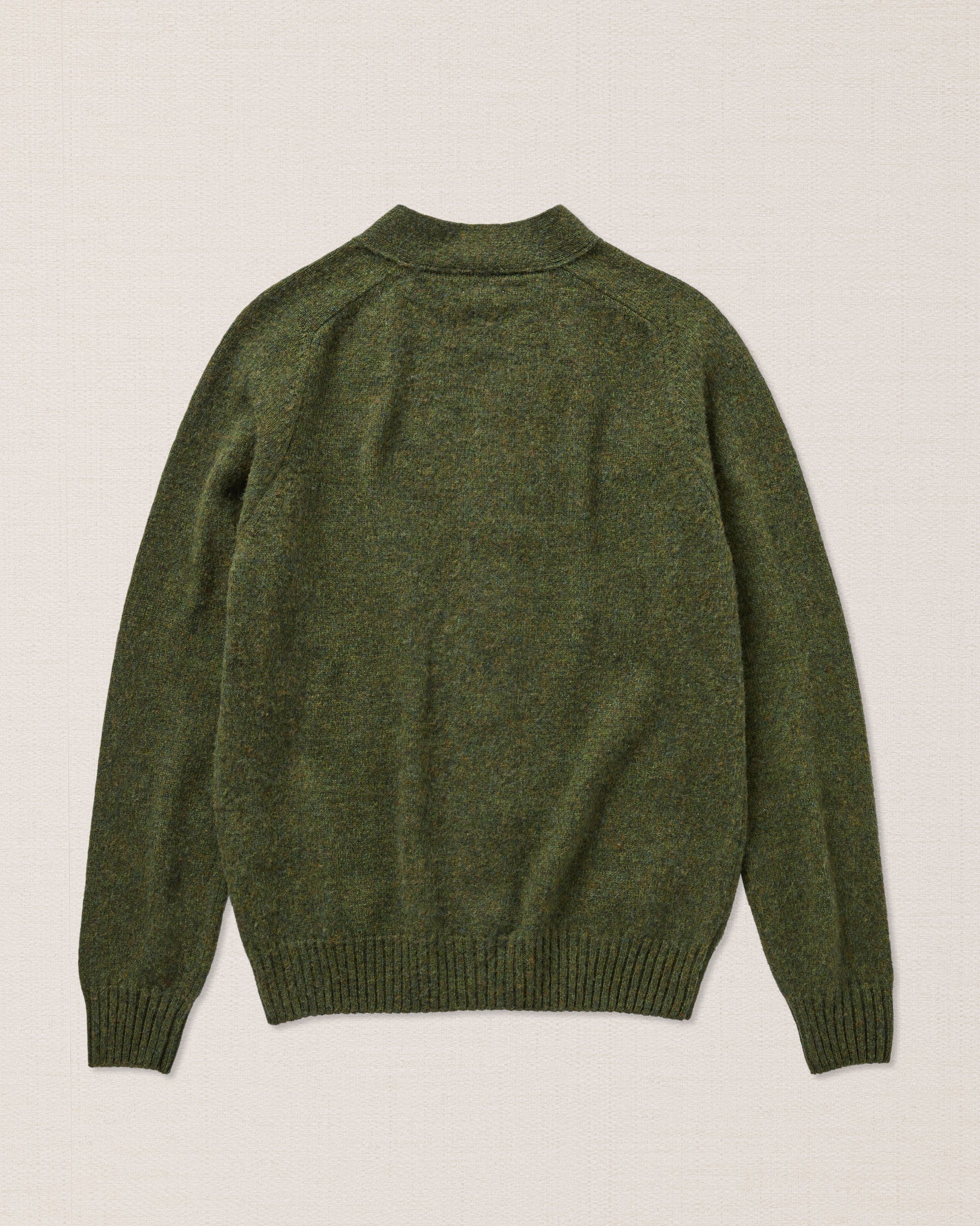 Green cardigan 100% Shetland wool, Made in Italy Velasca