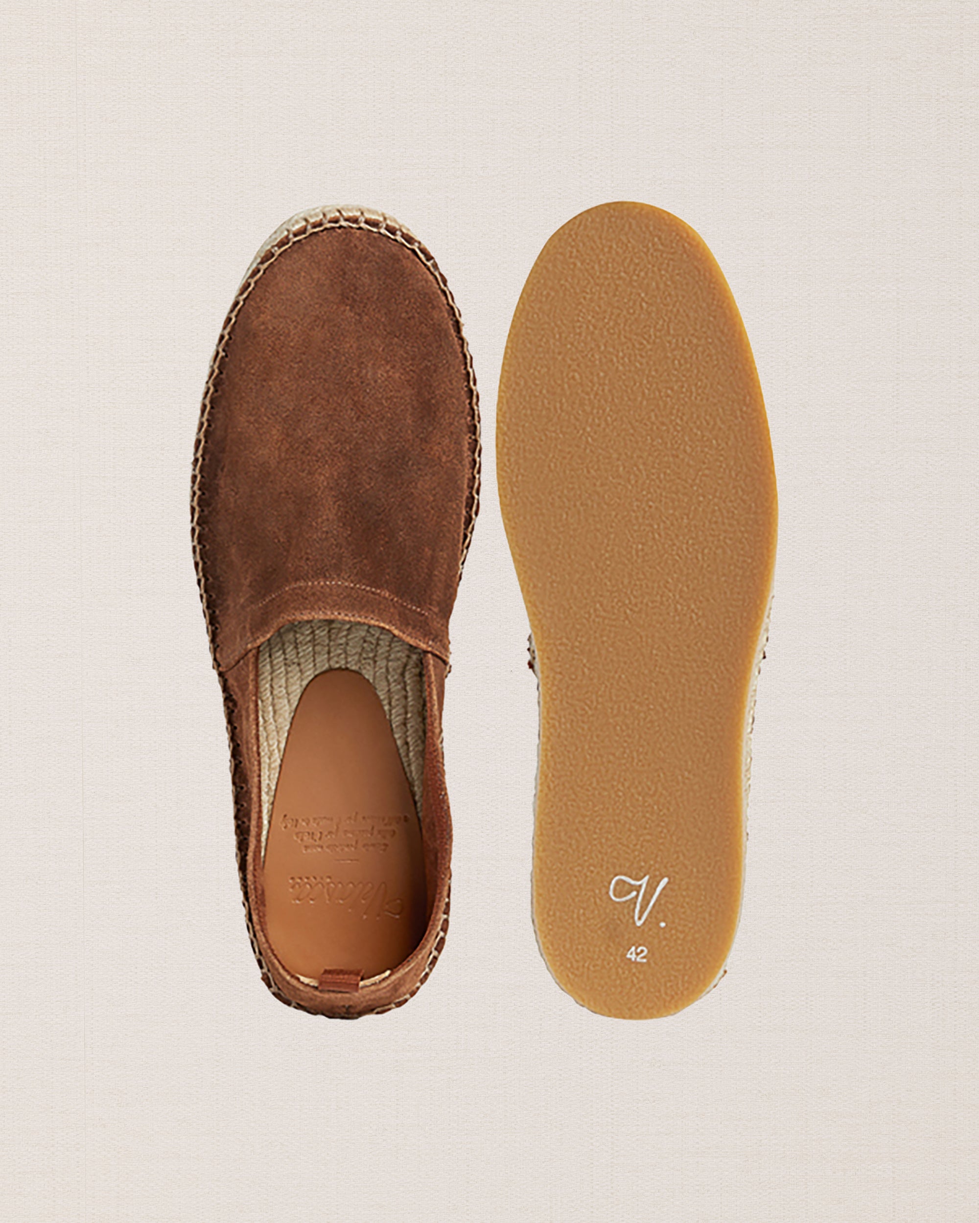 Velasca Inguriatt Espadrilles in Tobacco Brown Espadrilles for men in tobacco brown suede leather | Velasca main image 2