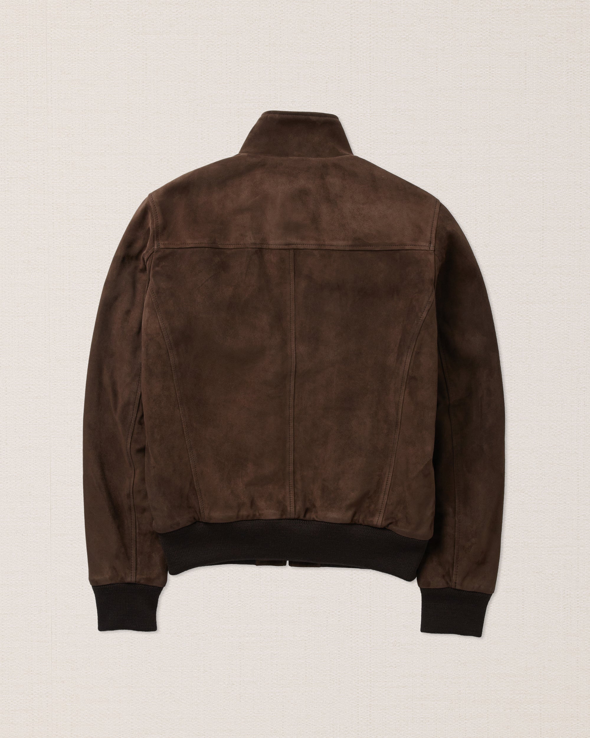 Brown suede leather bomber jacket, Made in Italy | Velasca