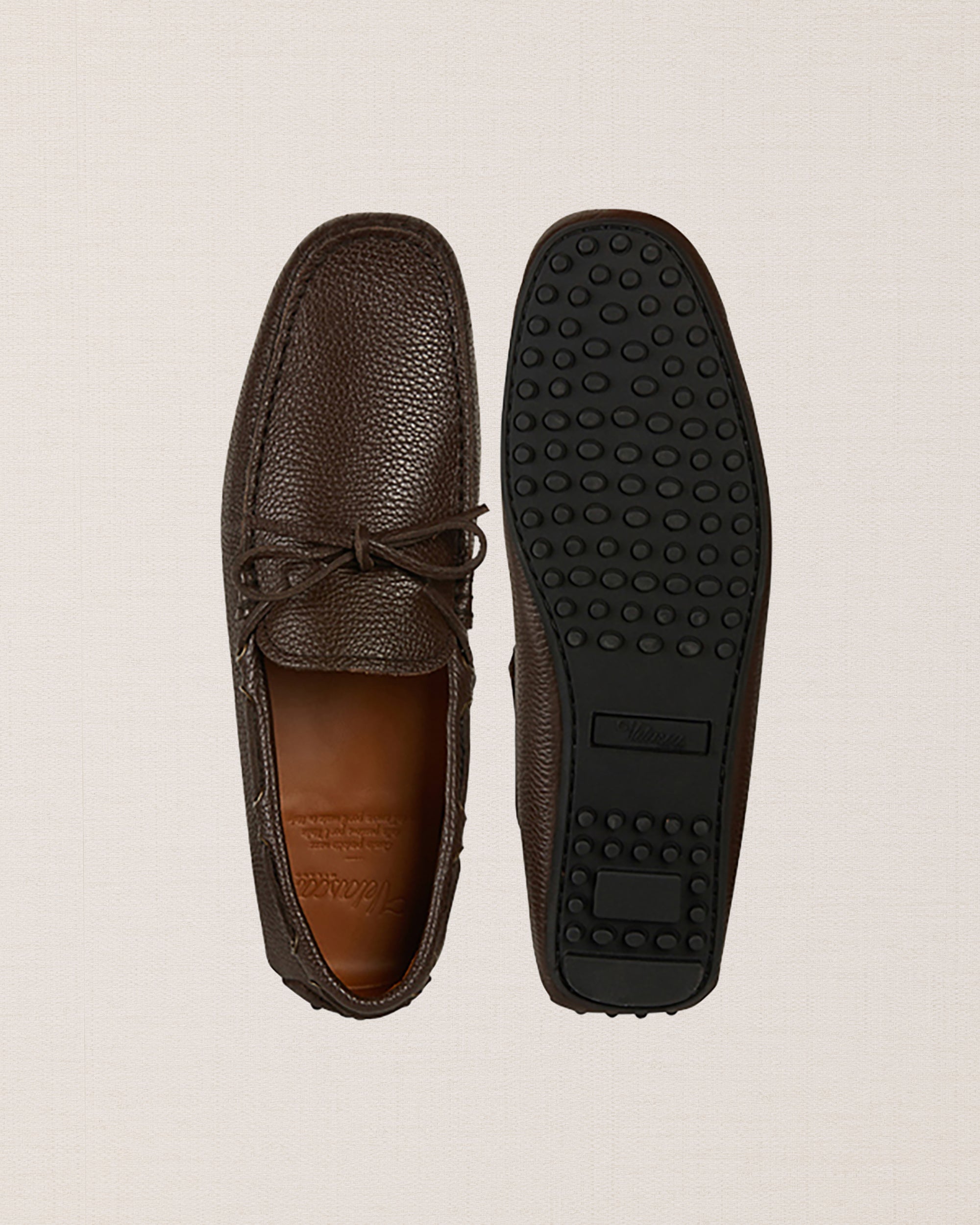 Studded-sole Moccasins with laces in leather for men | Velasca display picture 1