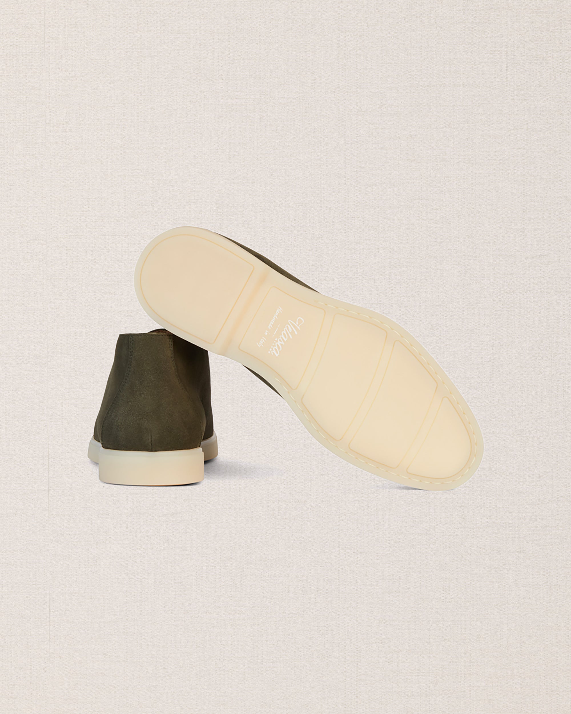 Velasca Canaja Handmade Italian Suede Leather Slip On Shoes Velasca | Dark brown laceless suede desert boots, handcrafted main image 2