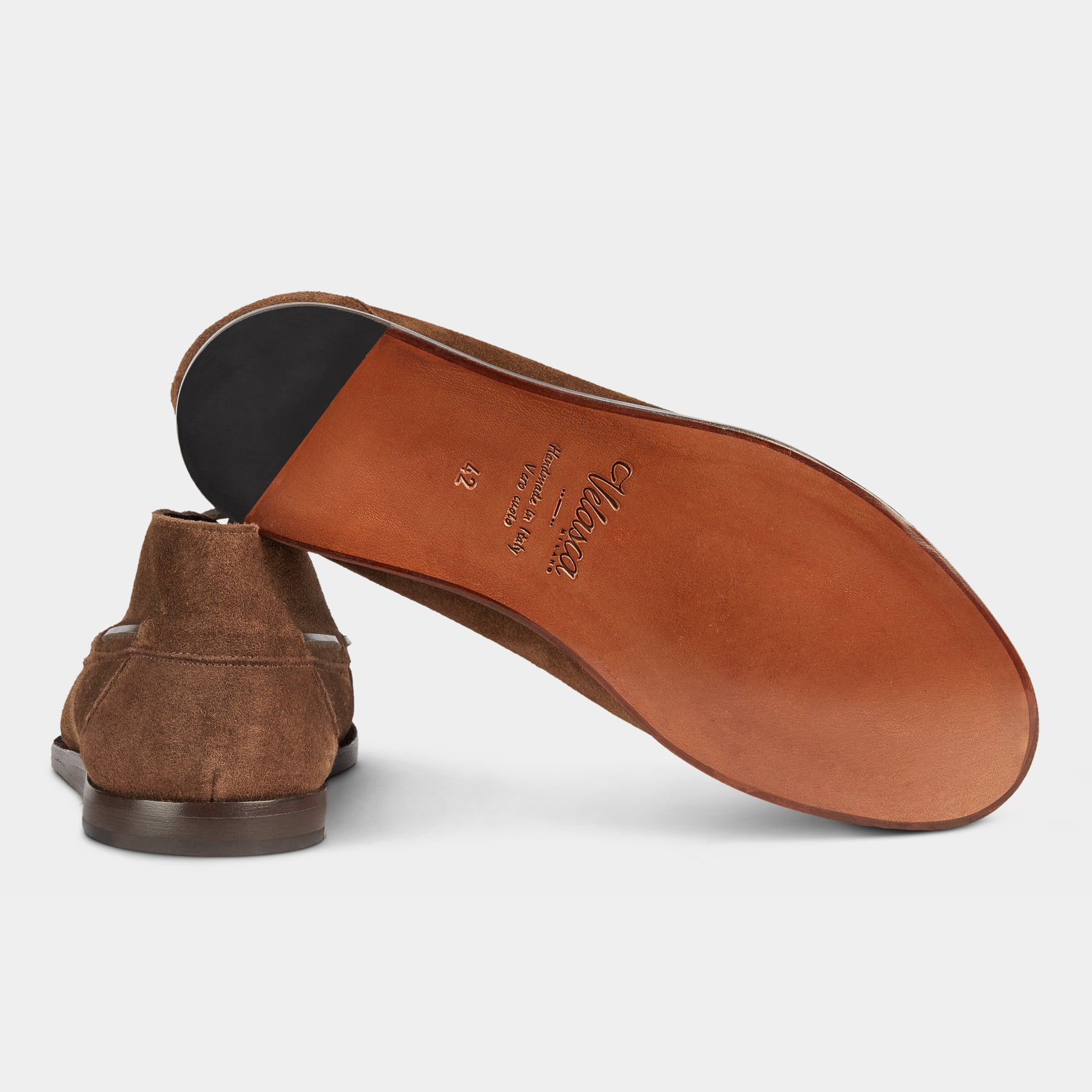 The Fyre Company tan suede leather made in USA mens cukka