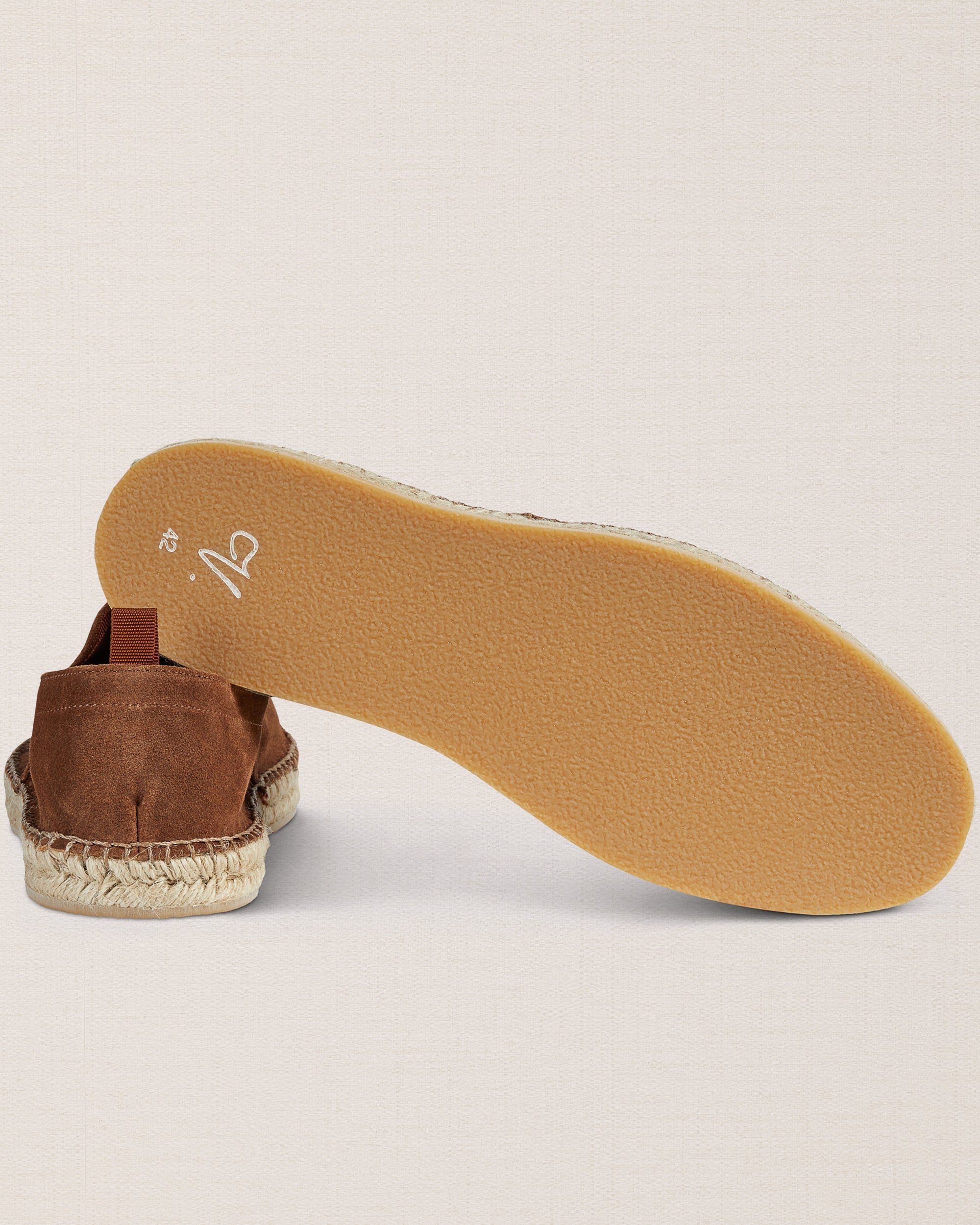 Espadrilles for men in tobacco brown suede leather | Velasca