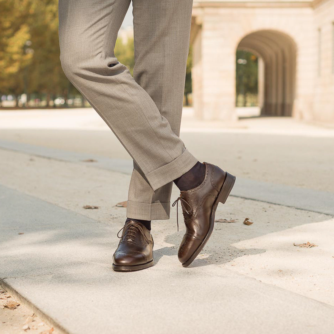 Men's brown leather Oxford shoes Men's brown leather Oxford shoes