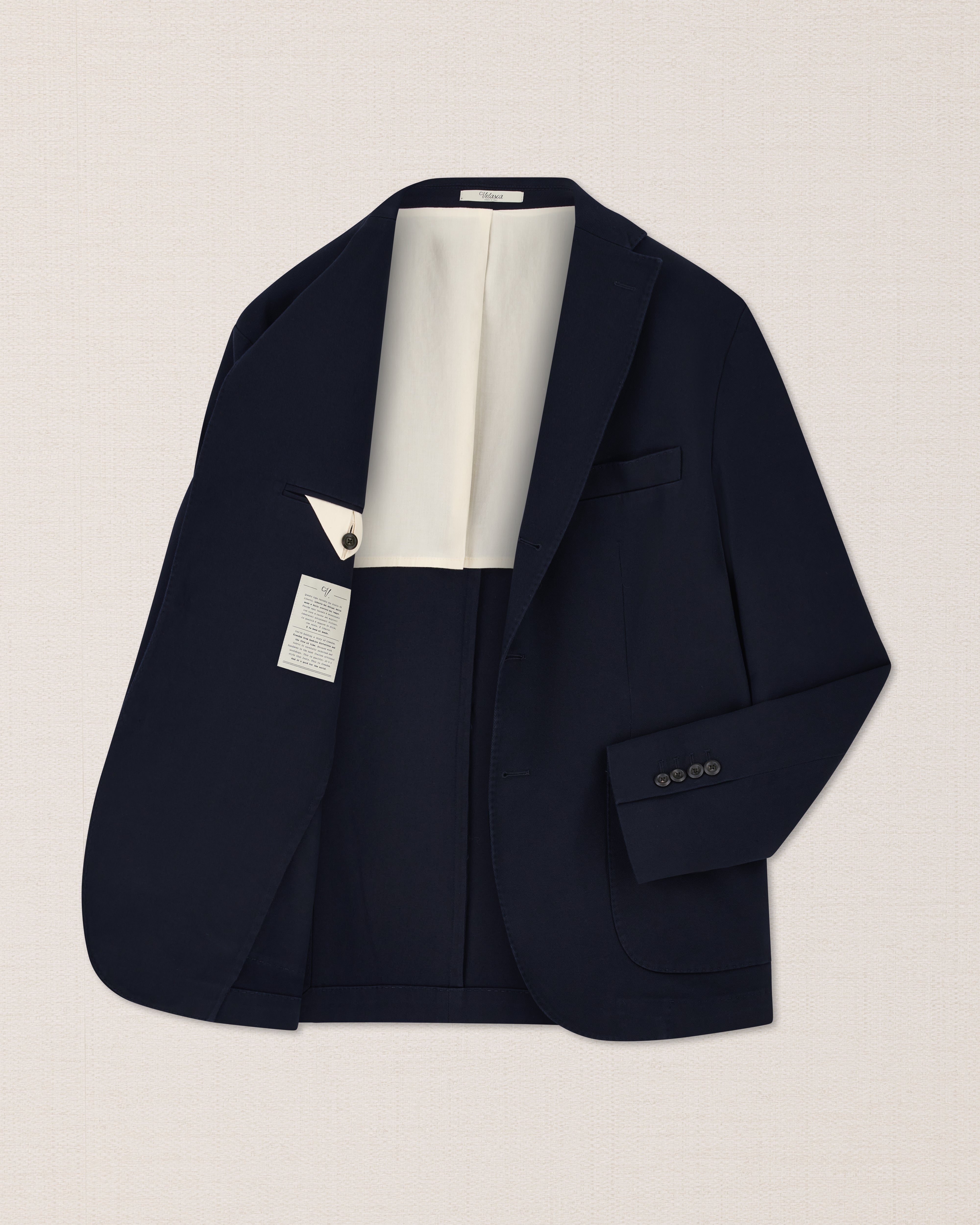 Blue cotton unstructured blazer, Made in Italy | Velasca