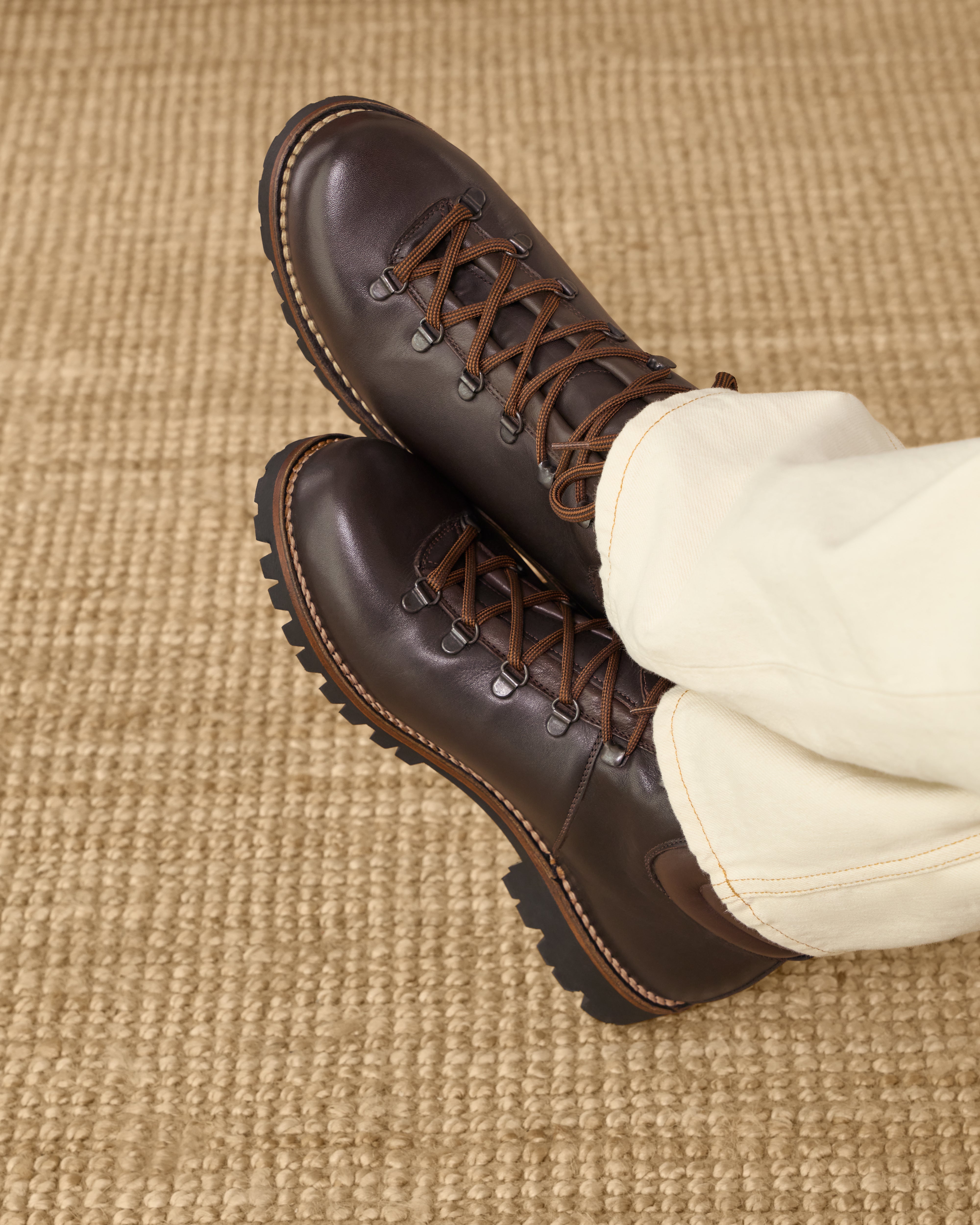 Men's Hiking Boots in dark brown leather Velasca
