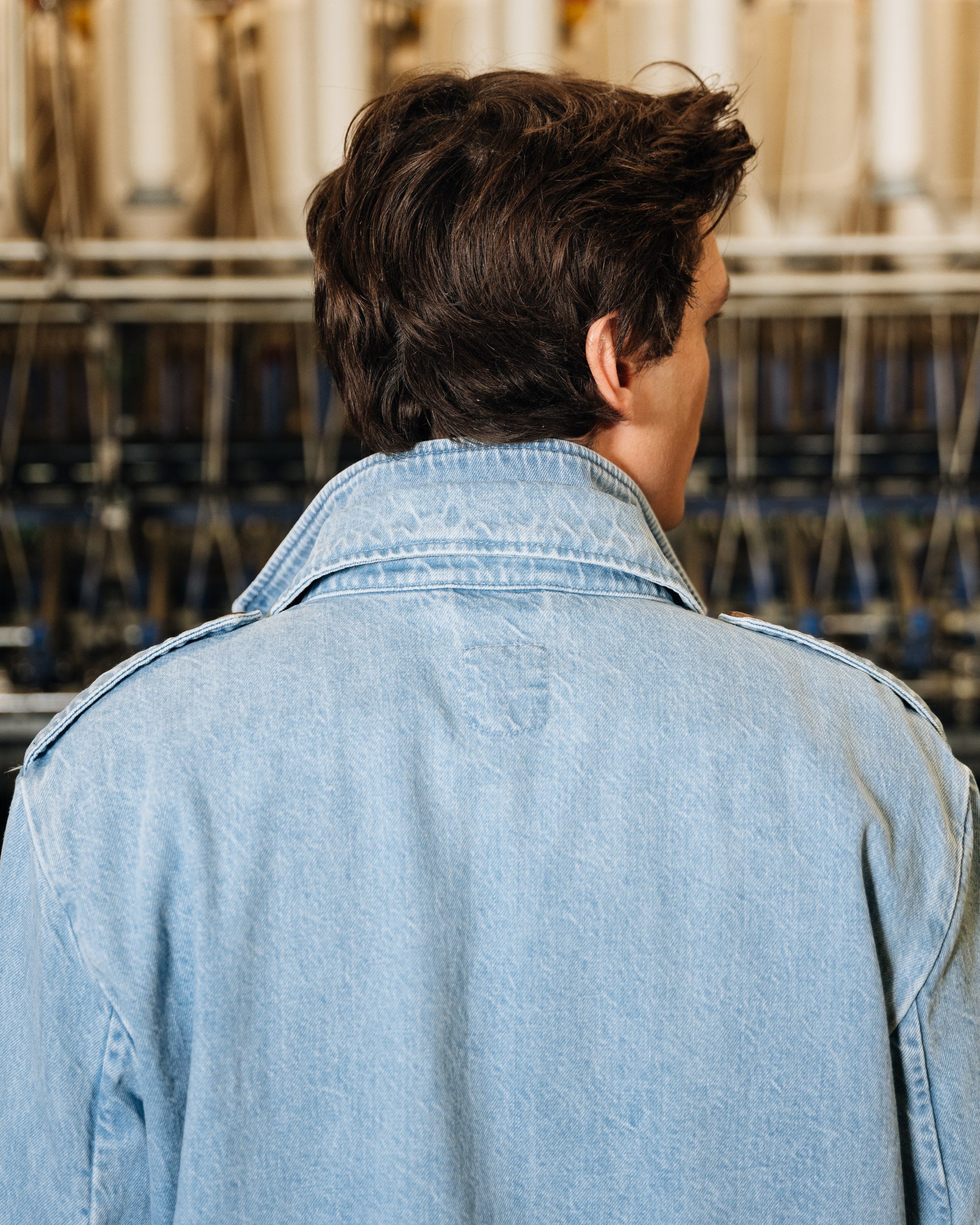 Light wash Candiani denim jacket, Made in Italy | Velasca