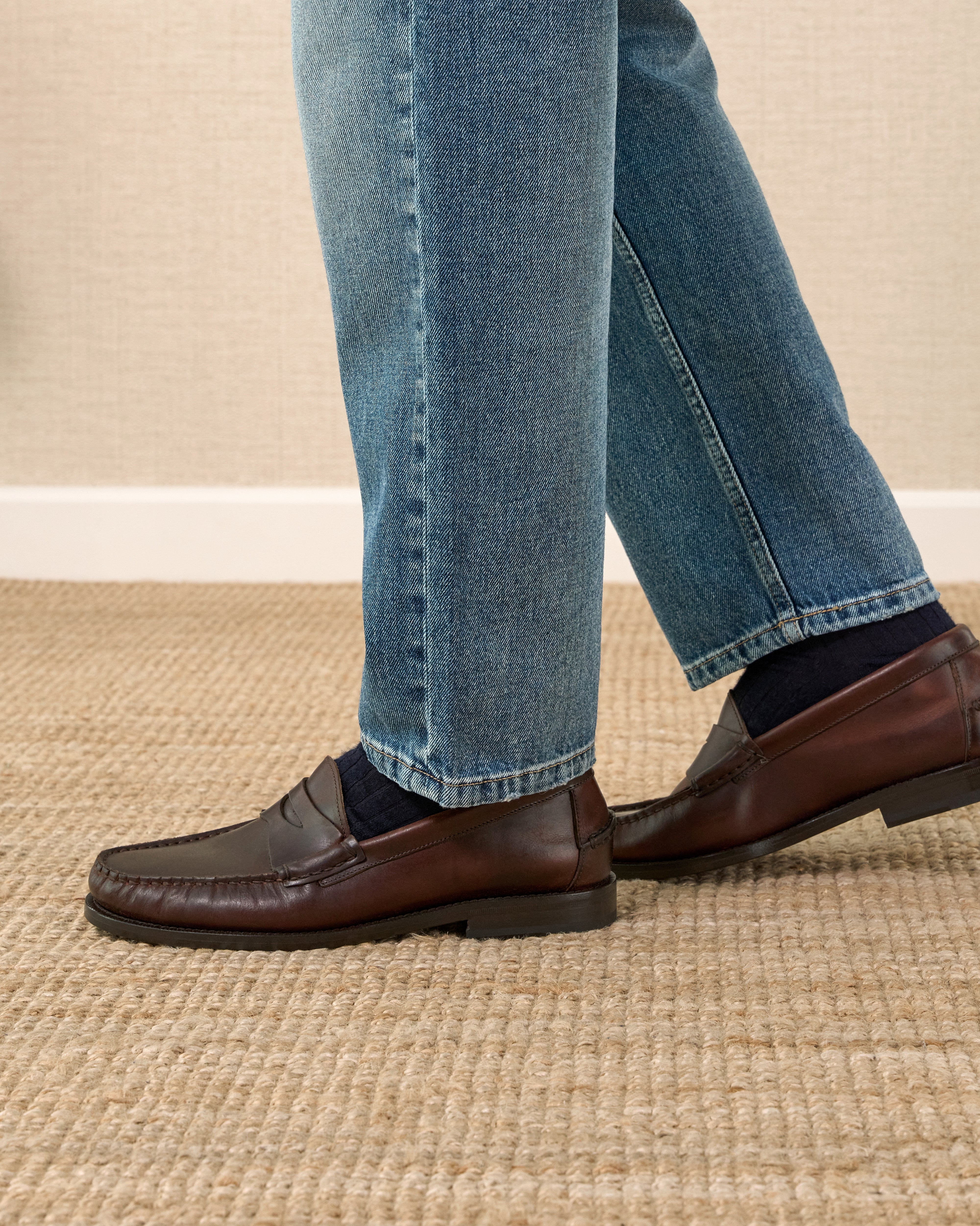 Velasca | College loafers in antiqued brown leather display picture 2