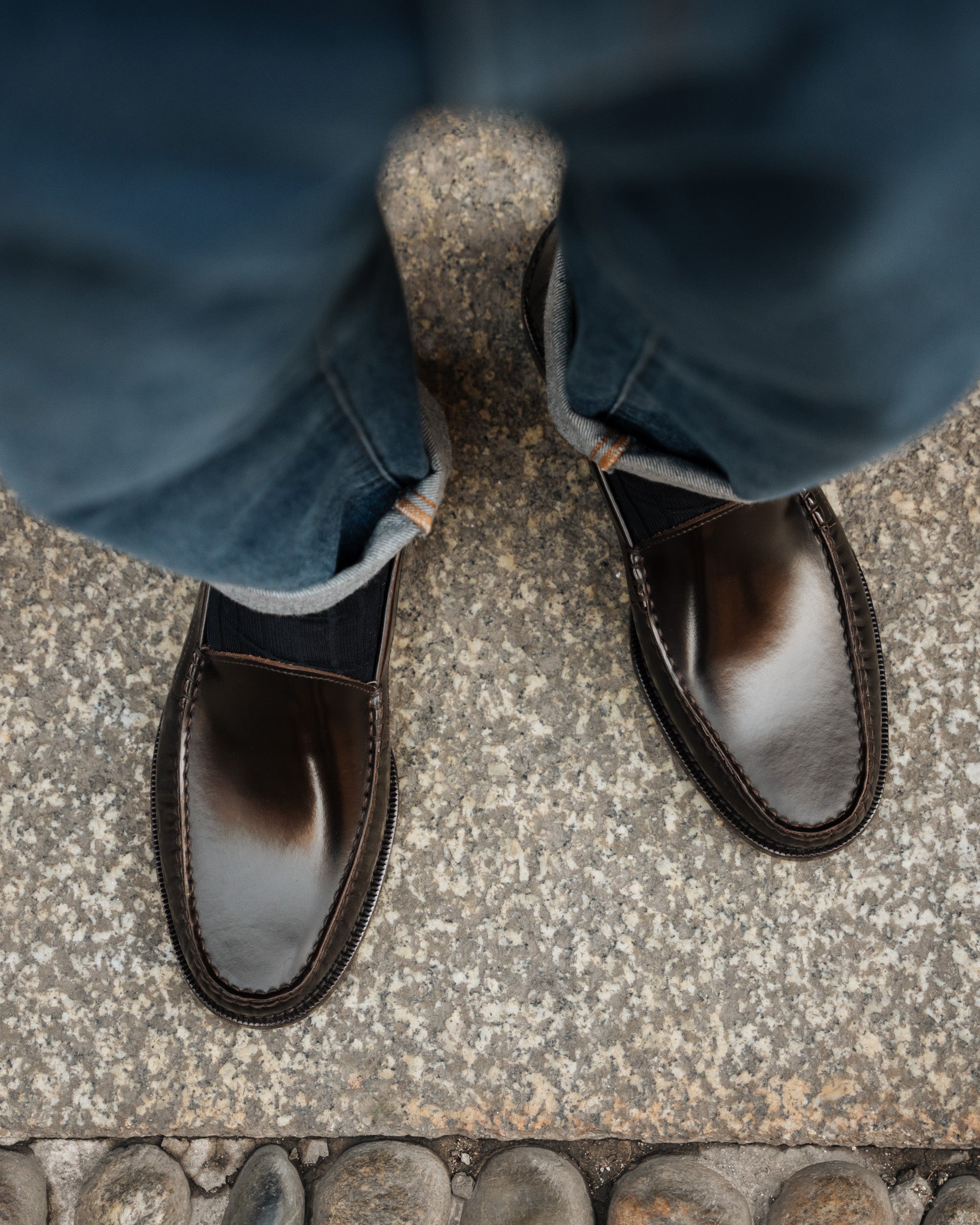 Velasca | Dark brown leather classic loafers. Made in Italy