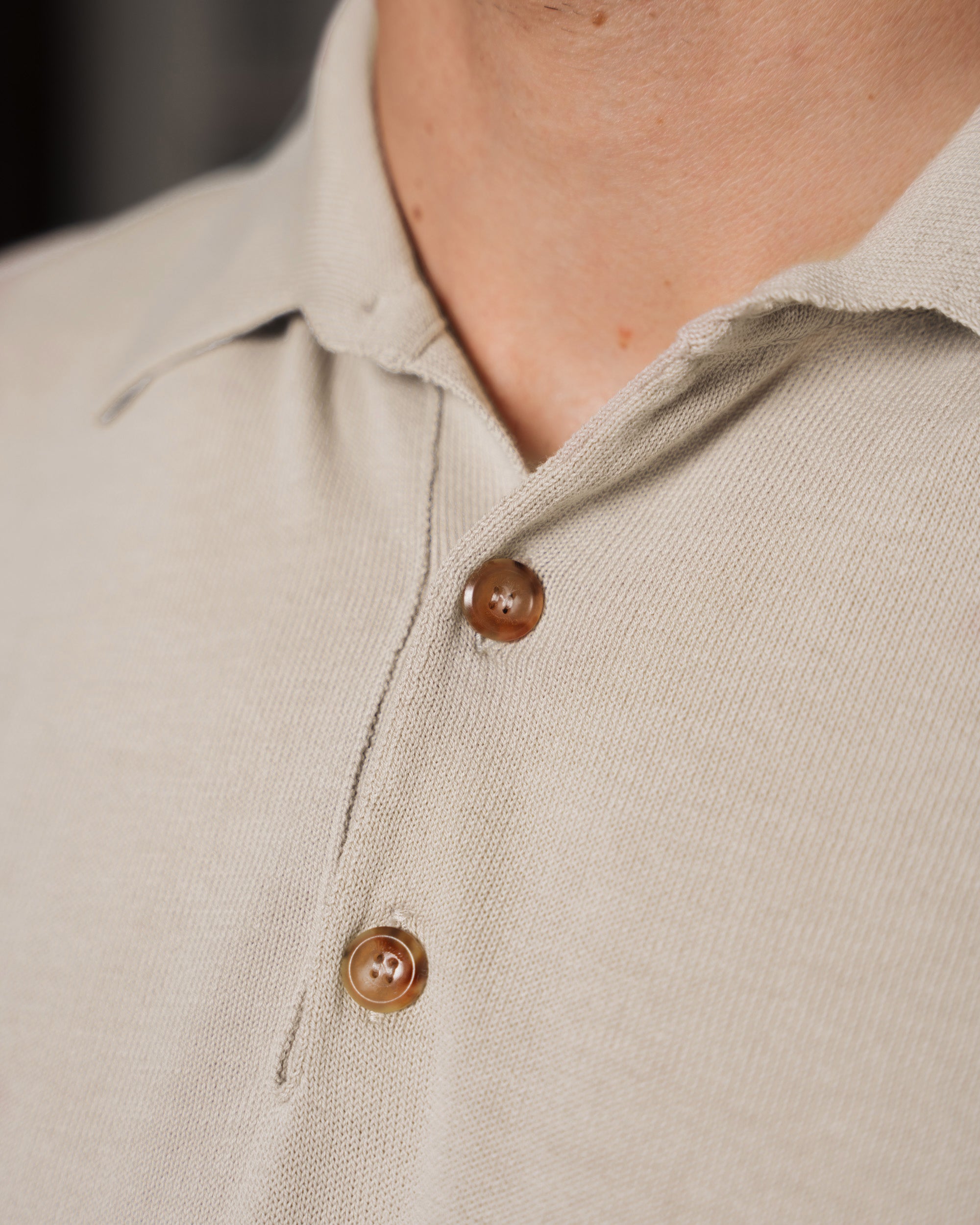 Short-sleeved polo shirt in ice knit, Made in Italy | Velasca
