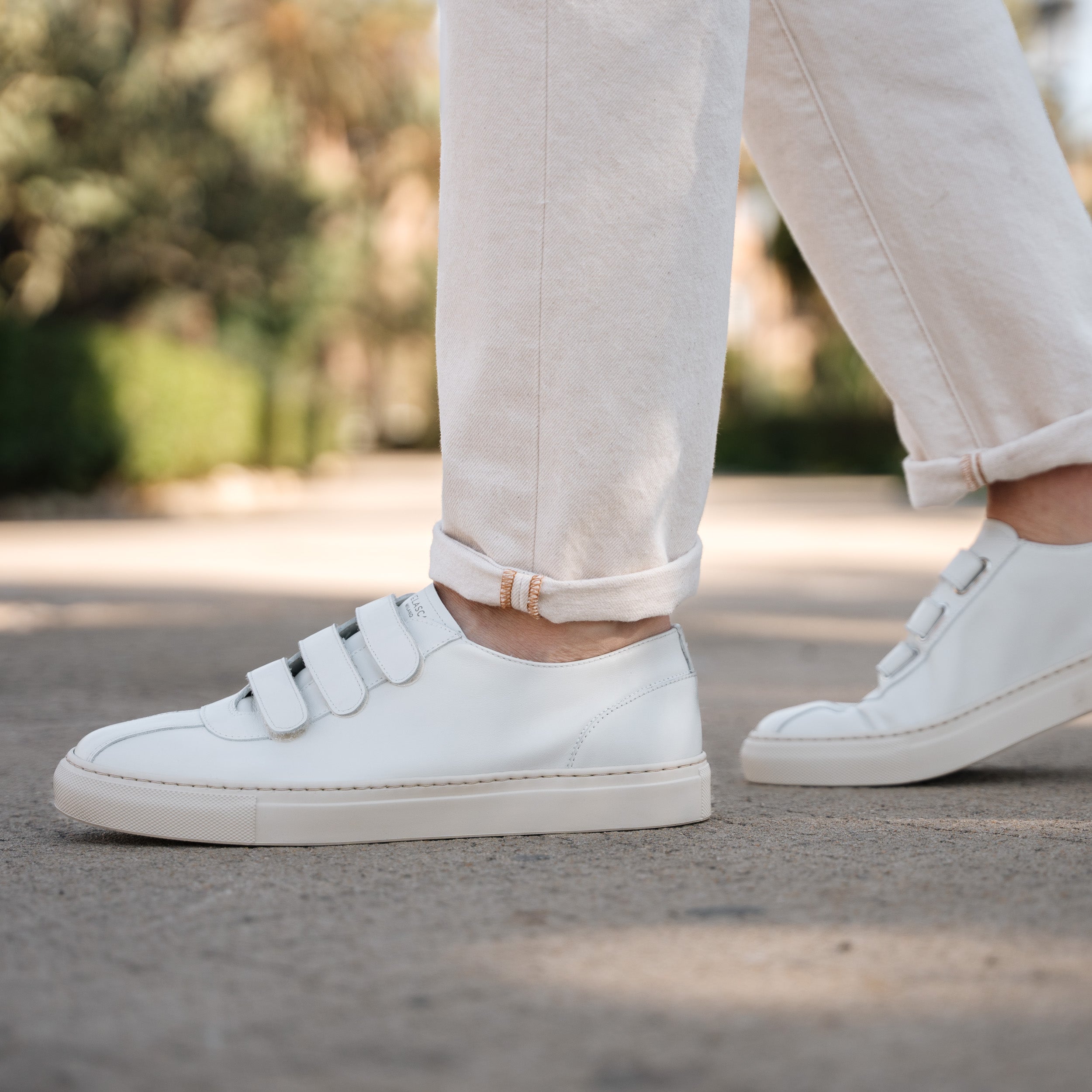 sneakers mens white velcro trainers
