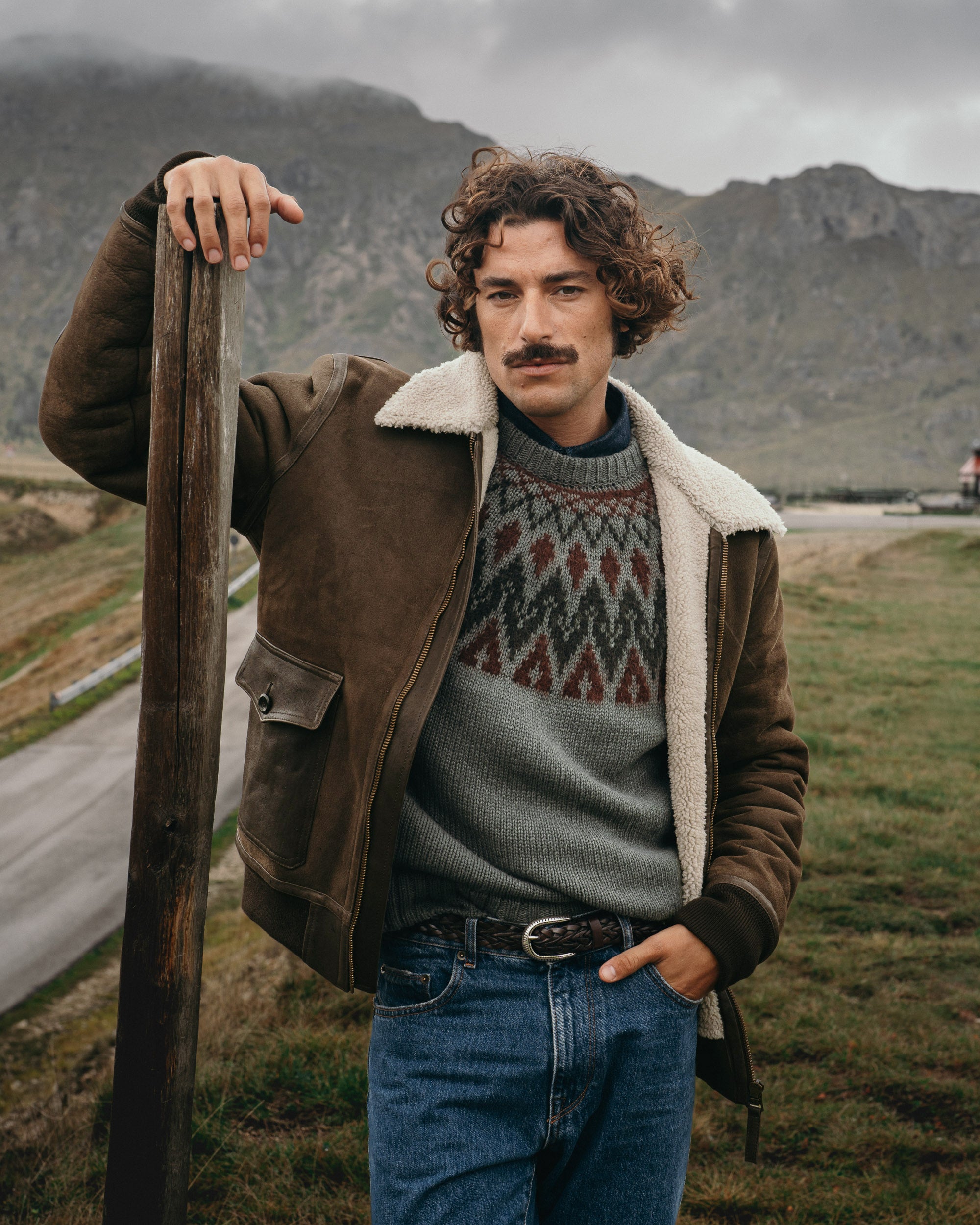 パコラバンヌ ブラウンジャケット Traveller Field Jacket Cashmere - Storm System® Hazelnut Melange